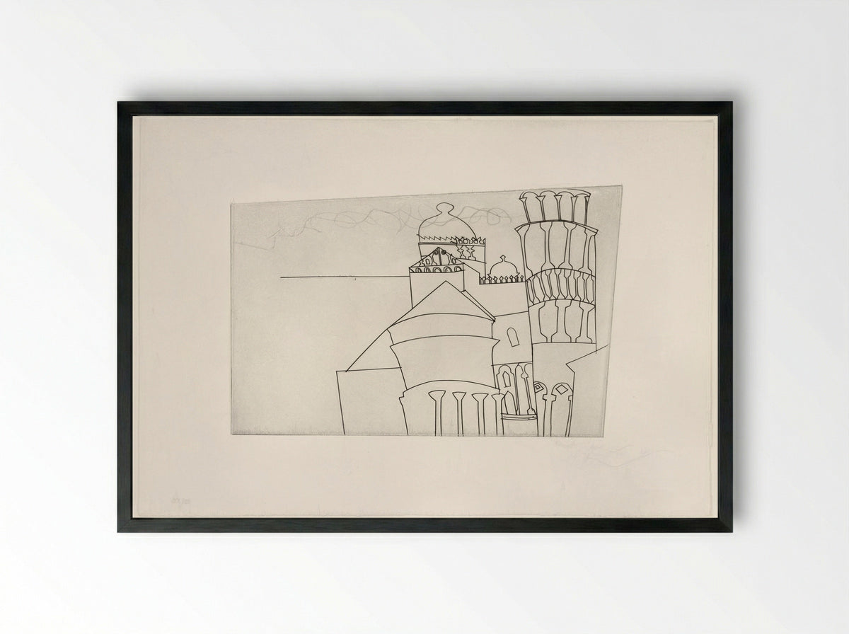 Pisa as intended - Ben Nicholson - Framed Print Black