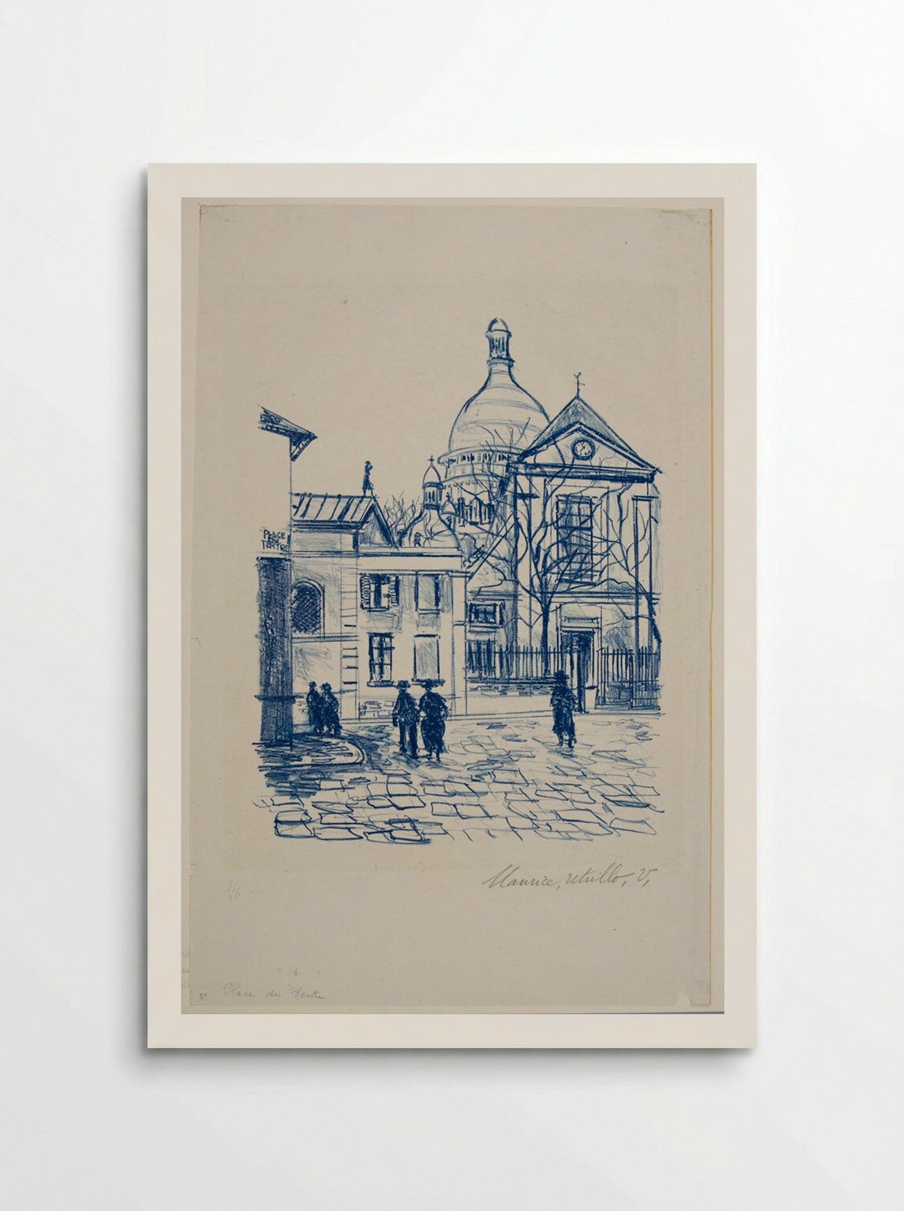 Place du Tertre - Maurice Utrillo - Poster