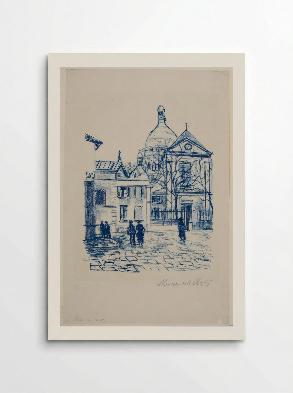 Place du Tertre - Maurice Utrillo - Poster