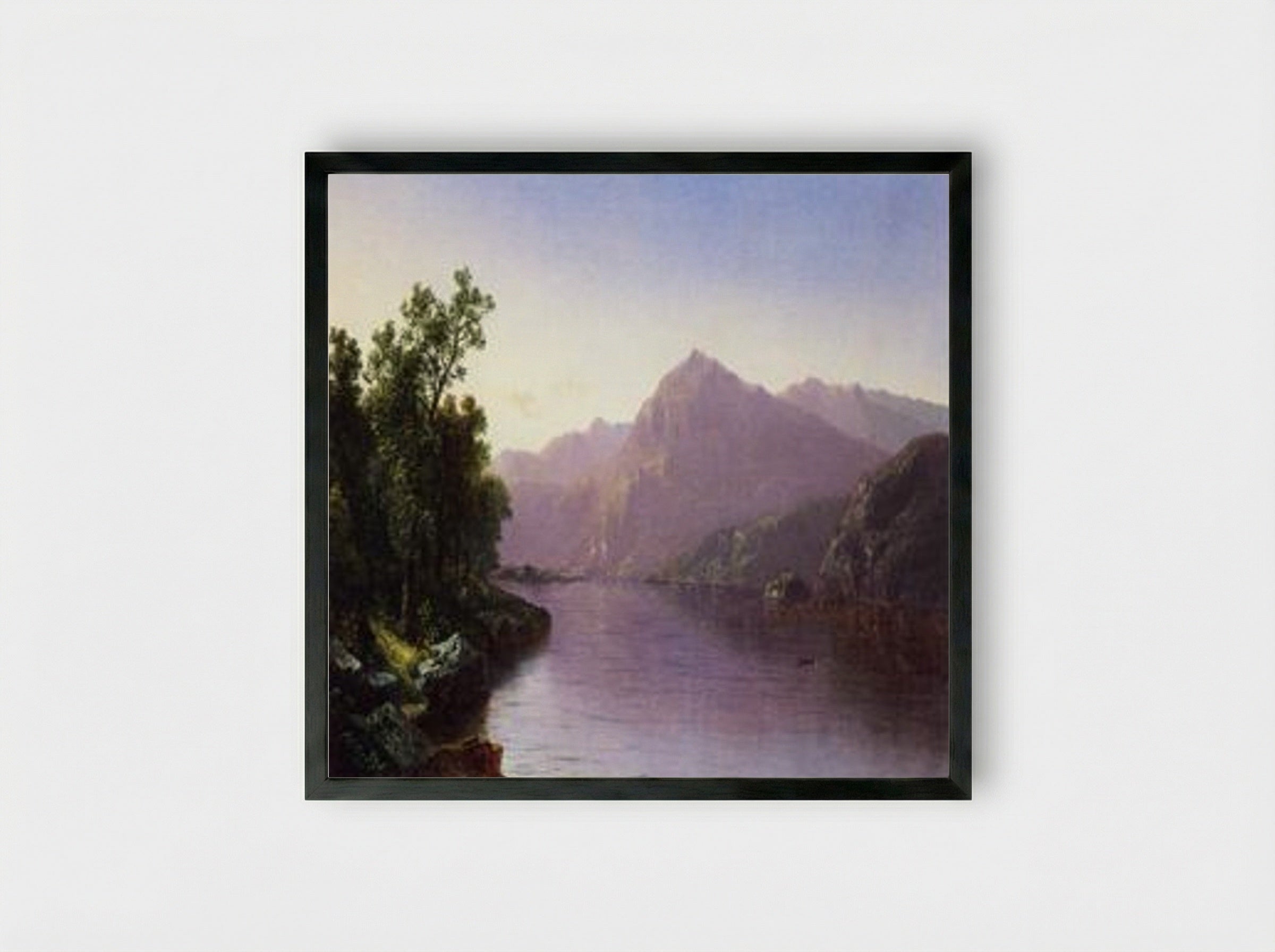 Placid Lake, Adirondacks - David Johnson - Framed Print Black