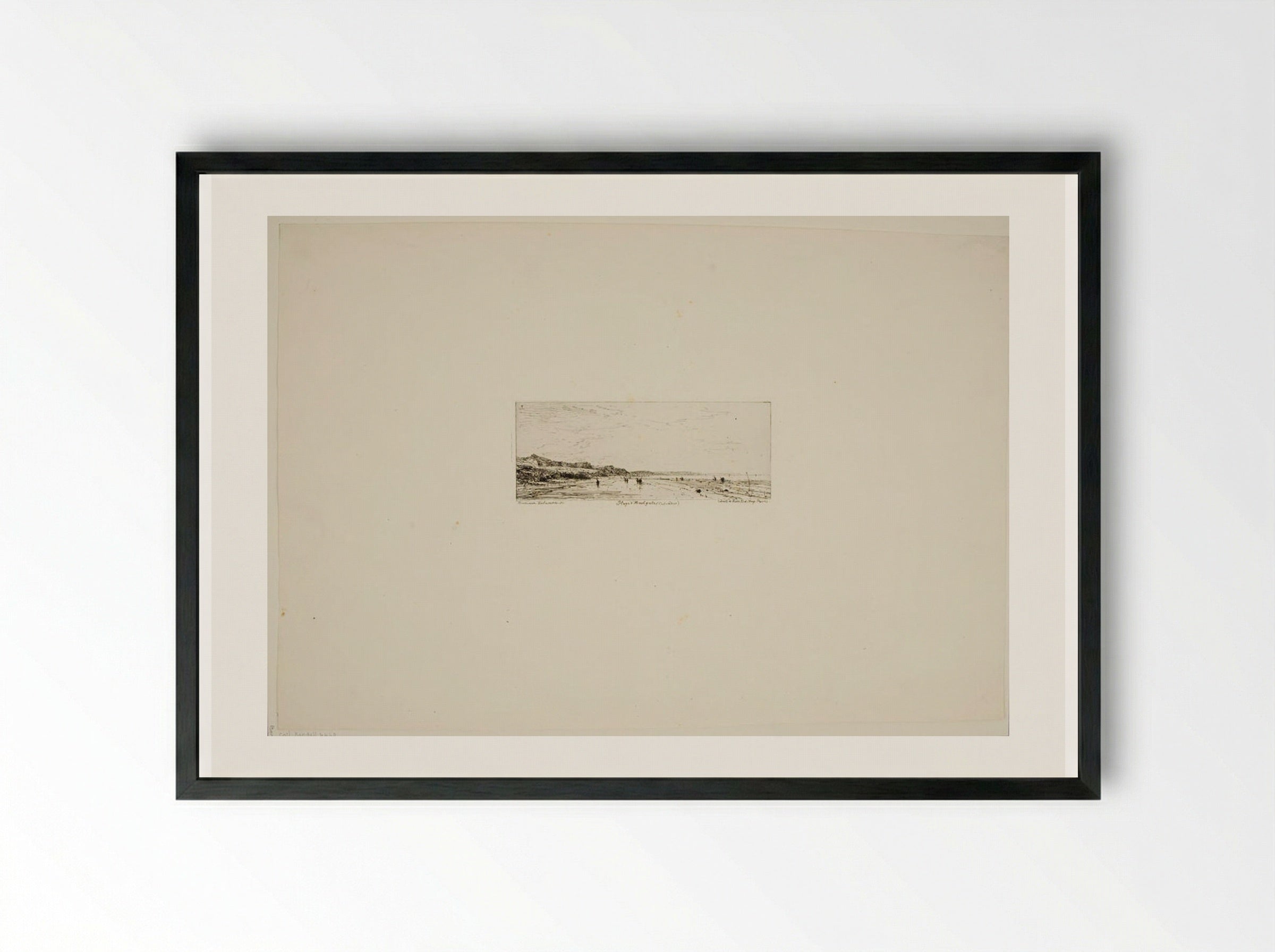 Plage d'Houlgate - Maxime Lalanne - Framed Print Black