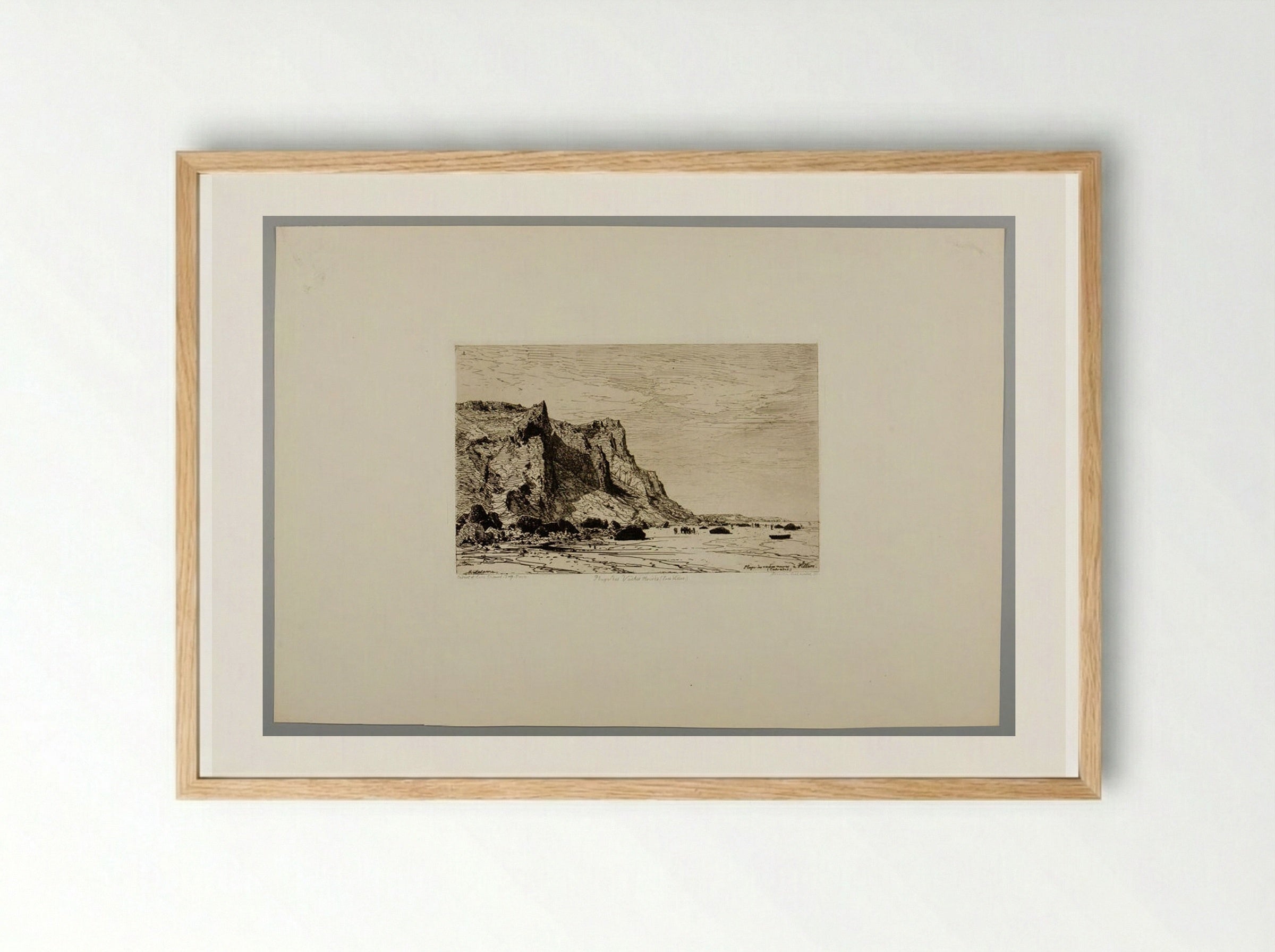 Plage des Vaches Noires à Villers - Maxime Lalanne - Framed Print Wood
