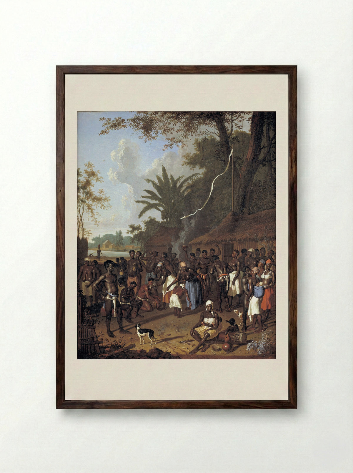 Plantation in Surinam - Dirk Valkenburg - Framed Print Dark Wood