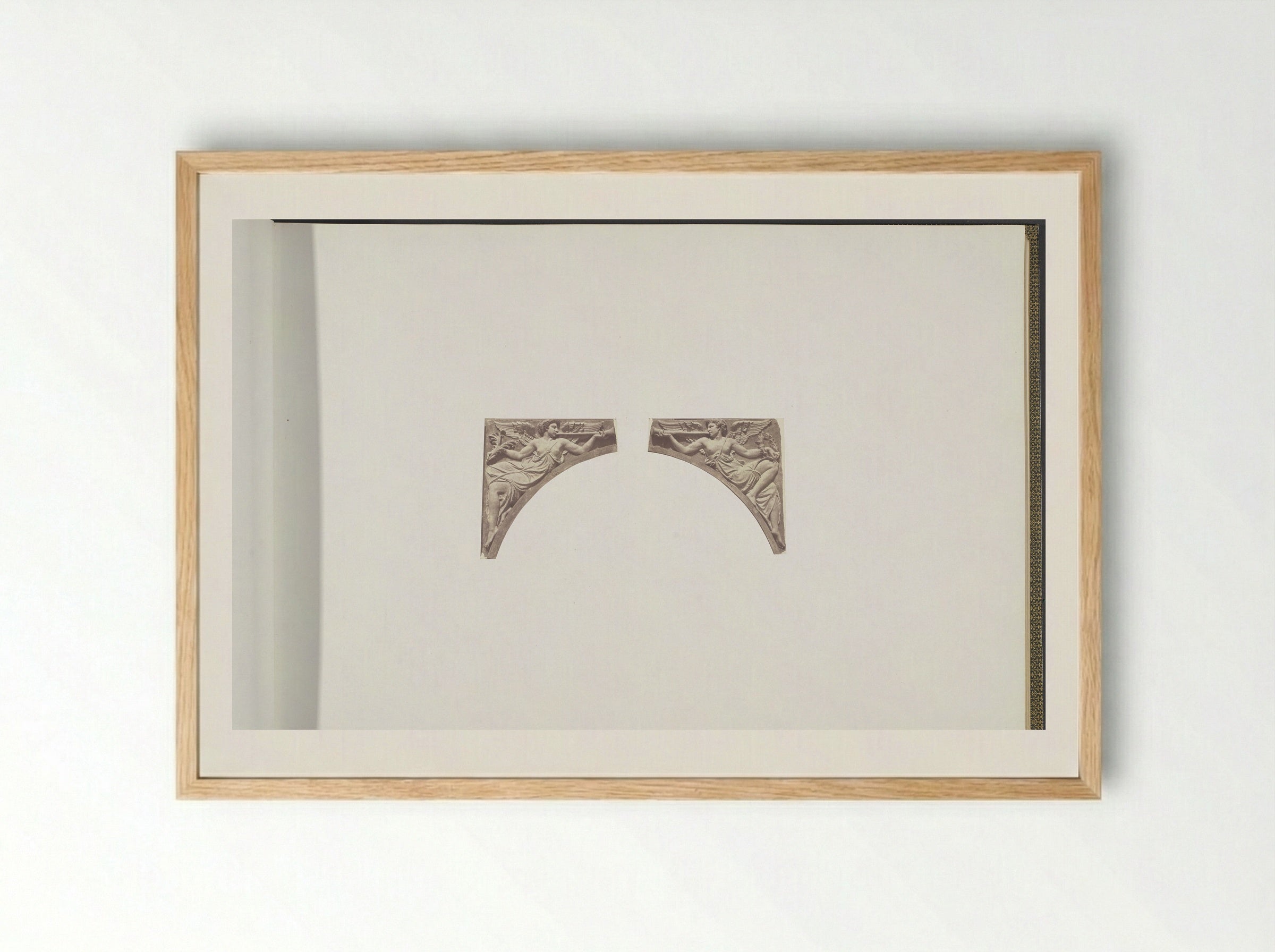 Plaster Model for Sculpture at the Palais du Louvre: La Renommée - Édouard Denis Baldus - Framed Print Wood