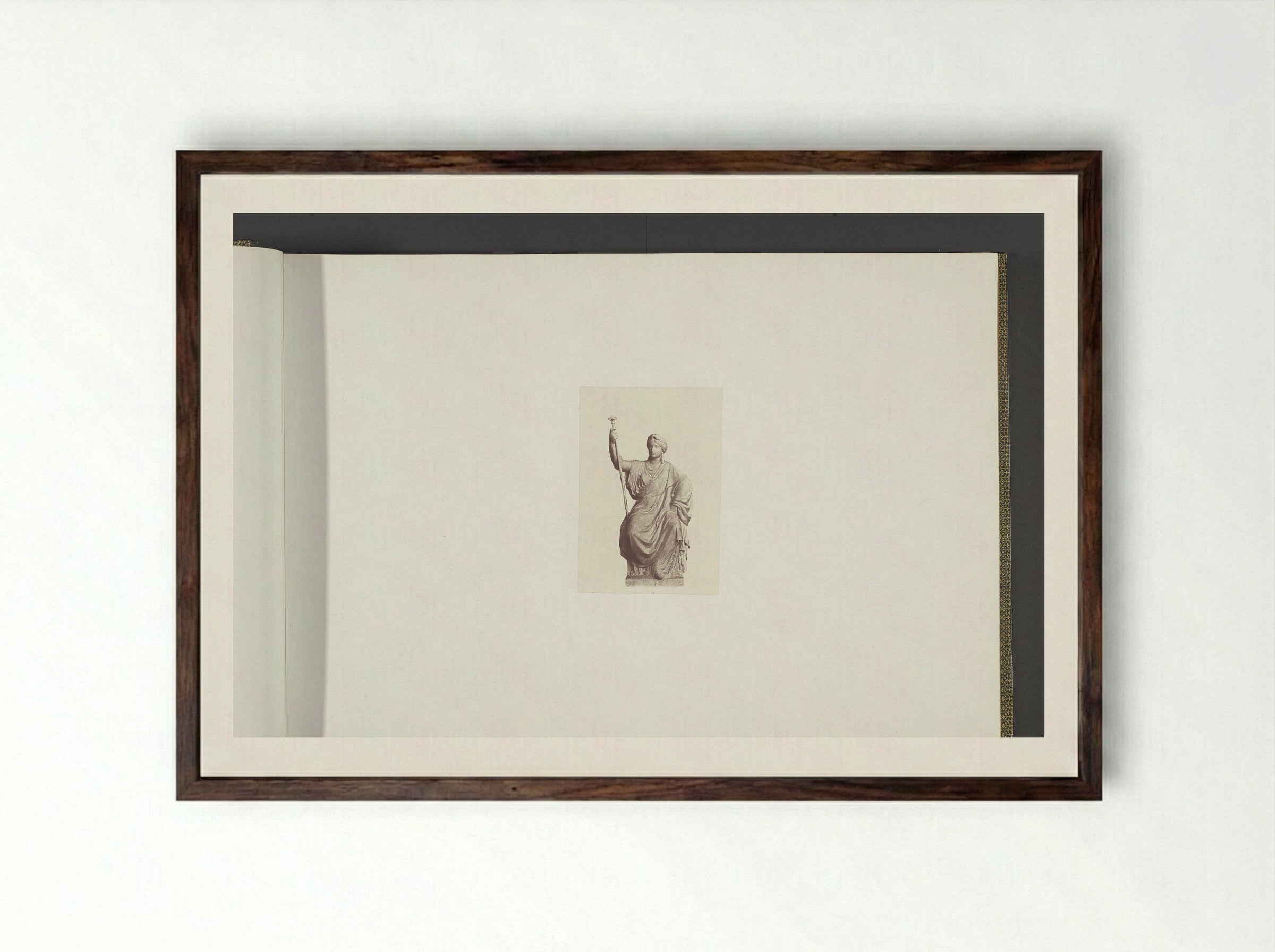Plaster Model for the Sculpture 'La France' - Édouard Denis Baldus - Framed Print Dark Wood