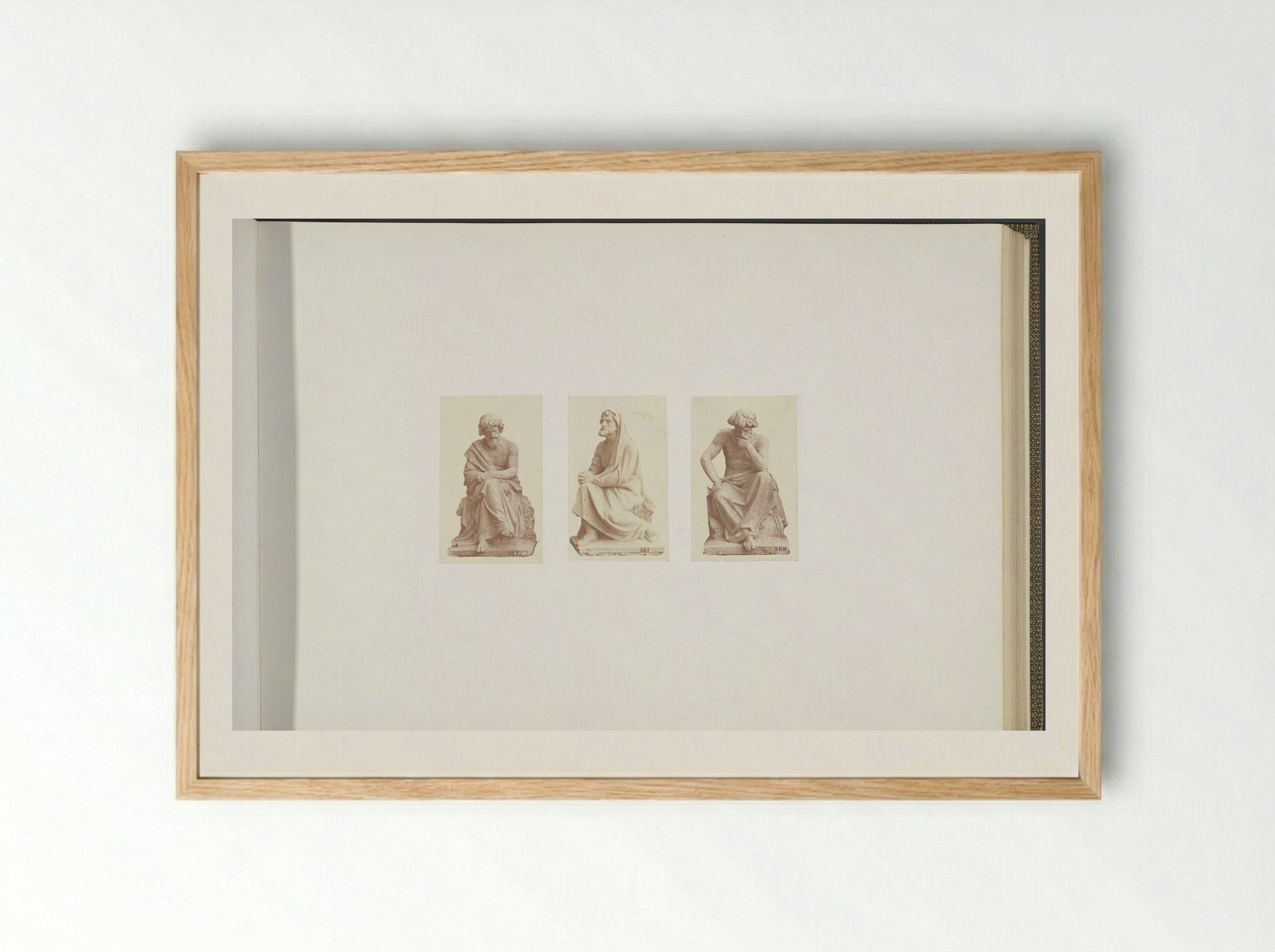 Plaster Models for Sculptures at the Palais du Louvre - Édouard Denis Baldus - Framed Print Wood