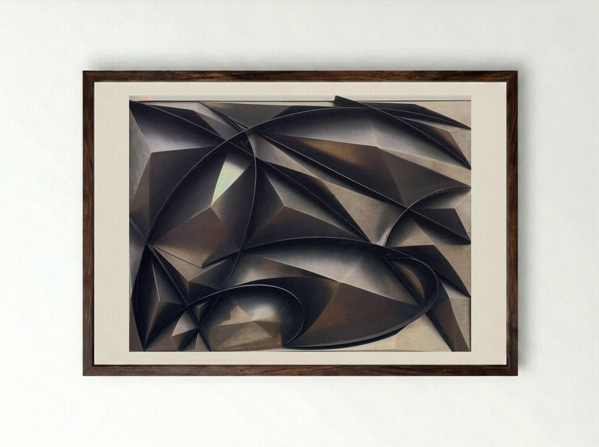 Plastic Ensemble - Giacomo Balla - Framed Print Dark Wood
