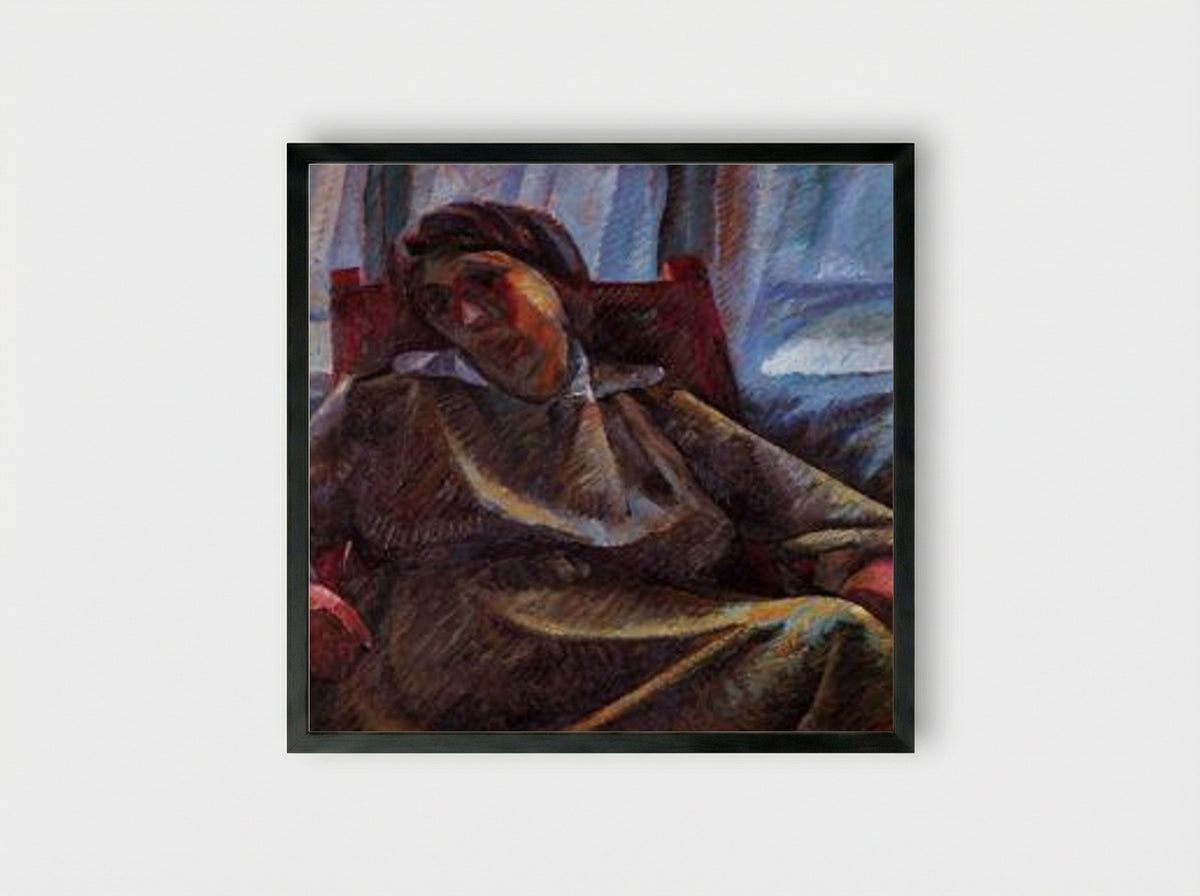 Plastic Synthesis (Seated Person) - Umberto Boccioni - Framed Print Black