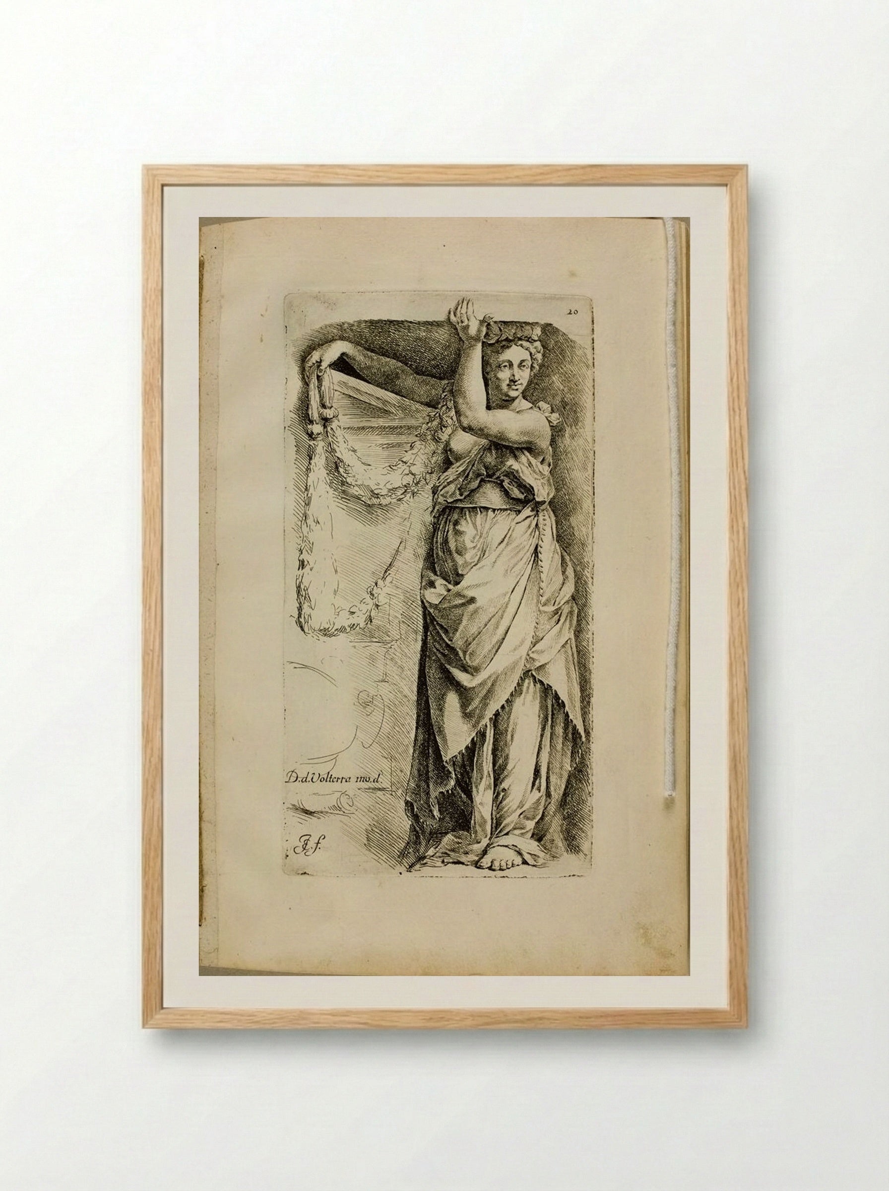 Plate 20: Caryatid - Jan de Bisschop - Framed Print Wood