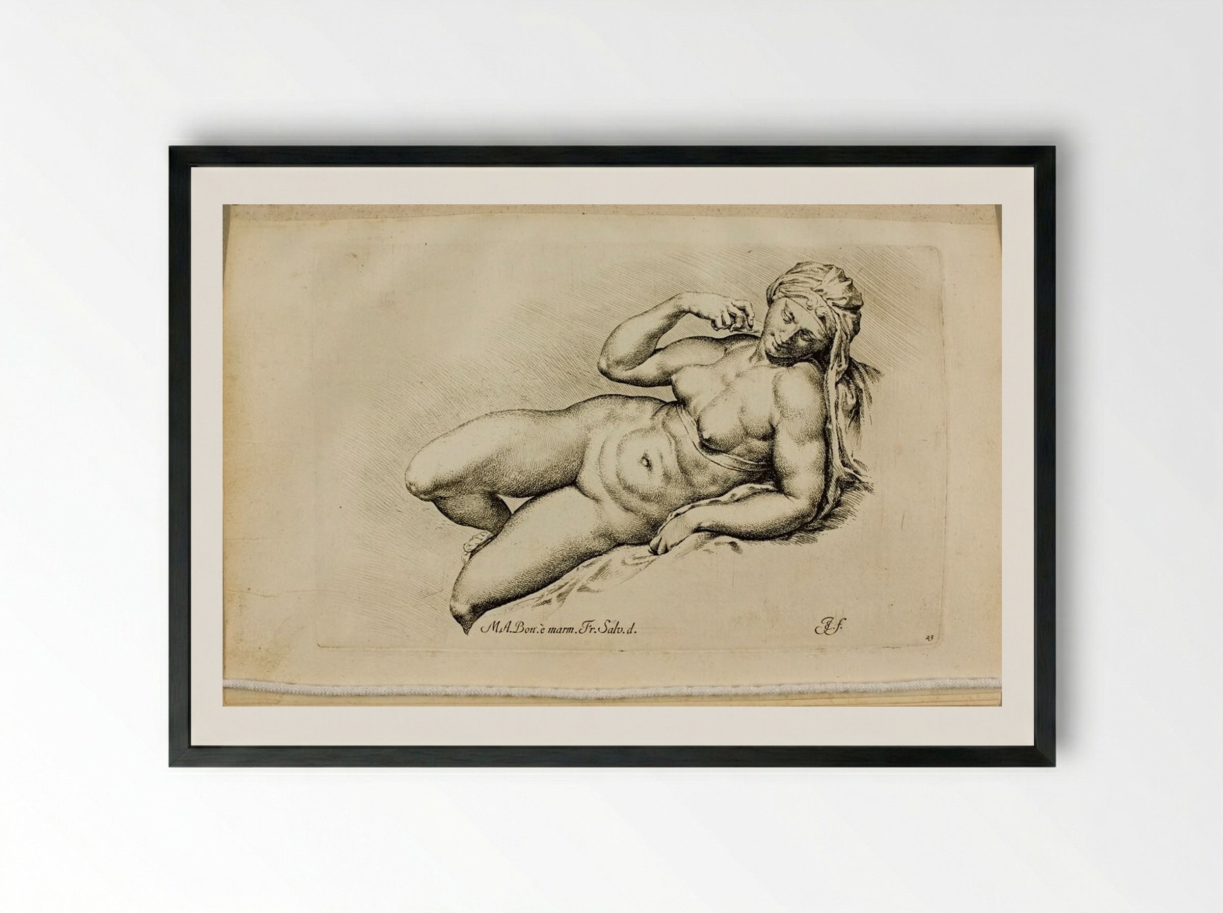 Plate 23: Aurora (Dawn) - Jan de Bisschop - Framed Print Black