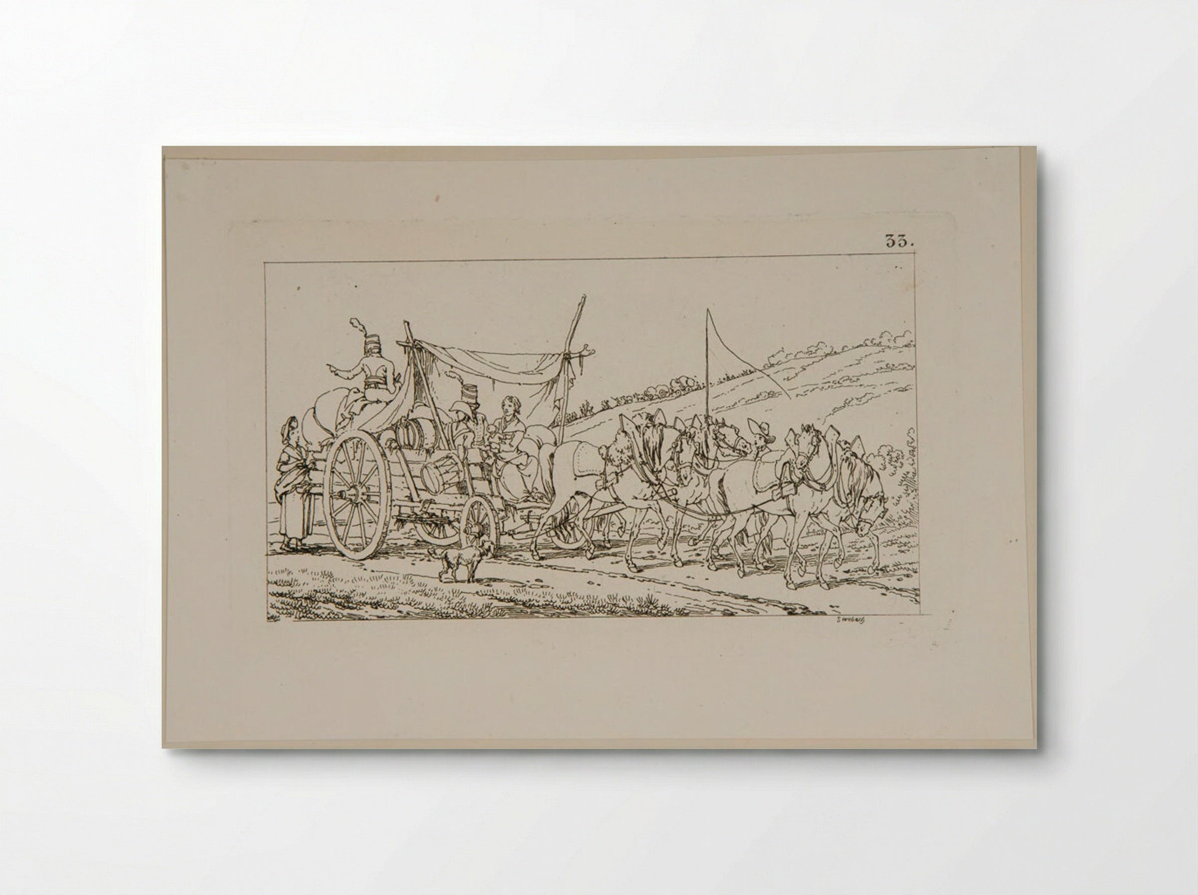 Plate 33 (Military Convoy) - Jacques-Francois-Joseph Swebach - Poster
