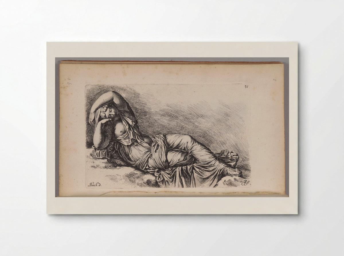 Plate 35: Sleeping Ariadne - Jan de Bisschop - Poster