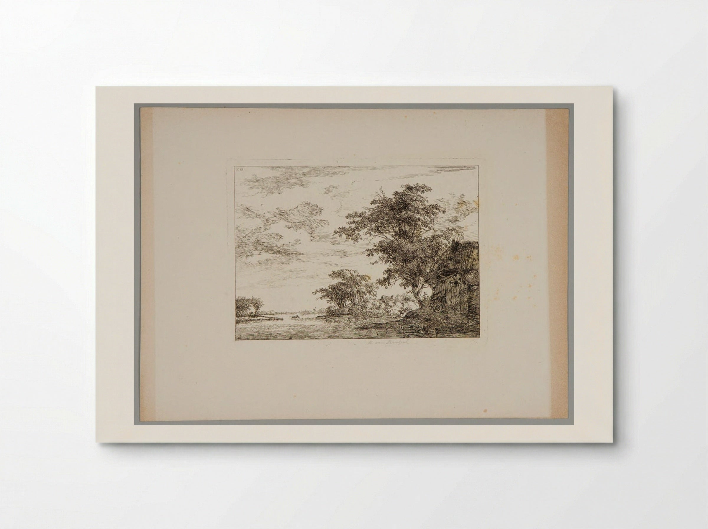 Plate III (Rural Scene with Cottage) - Hermanus van Brussel - Poster