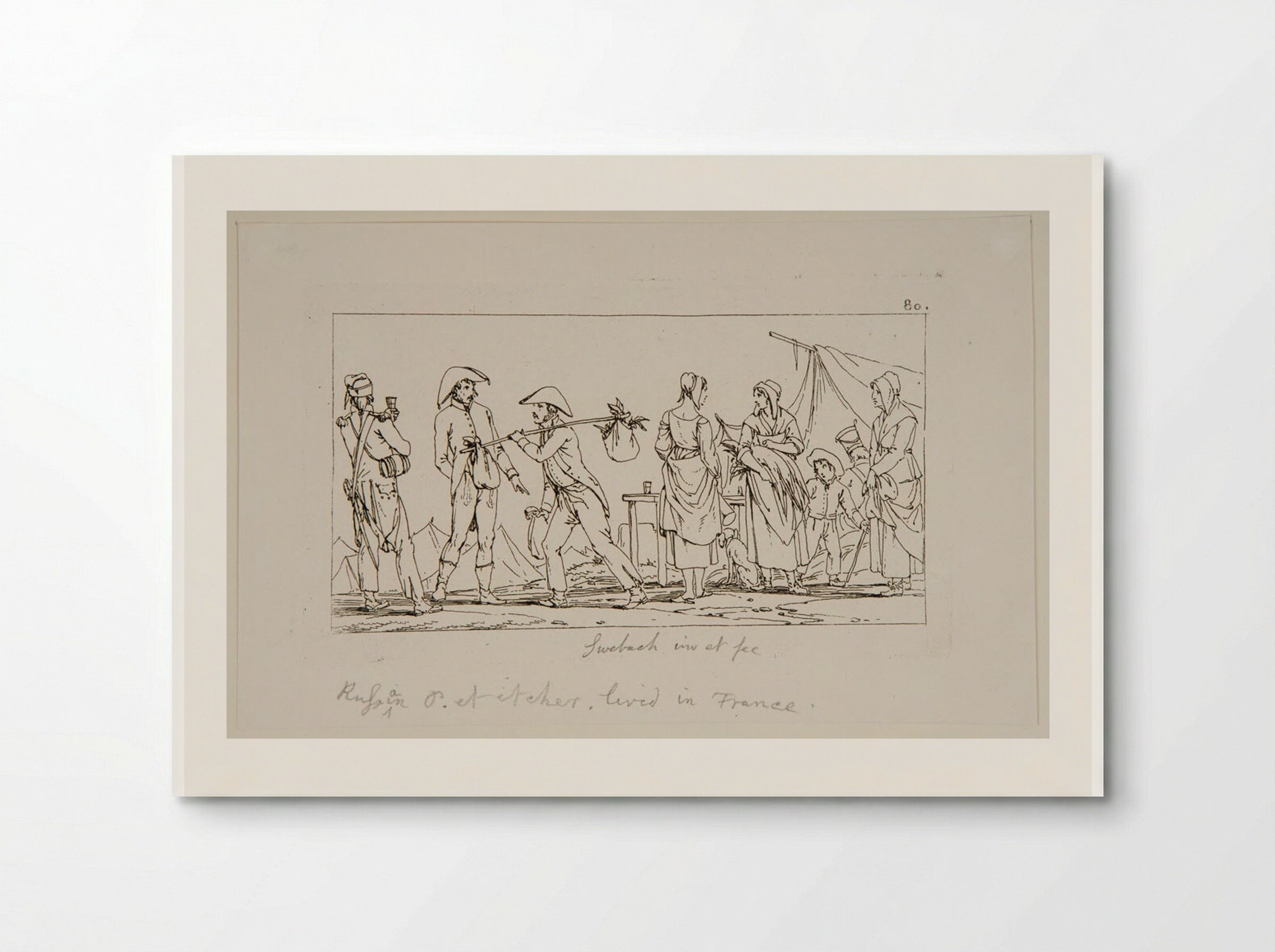 Plate LIV (Military Camp Scene) - Jacques-Francois-Joseph Swebach - Poster