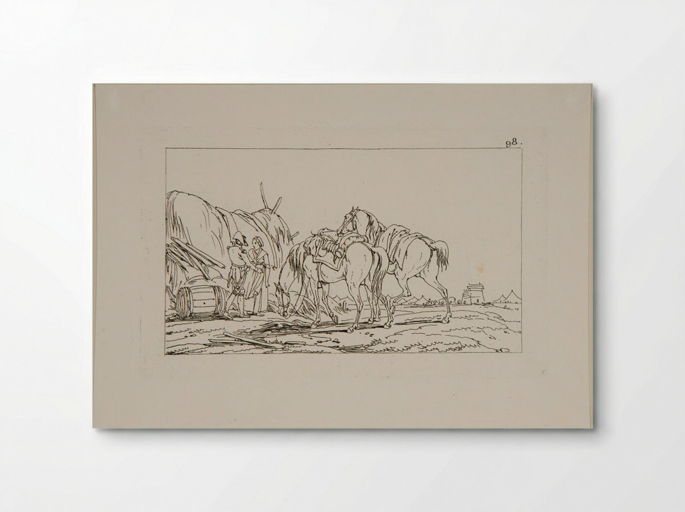 Plate LX (Military Camp Scene) - Jacques-Francois-Joseph Swebach - Poster