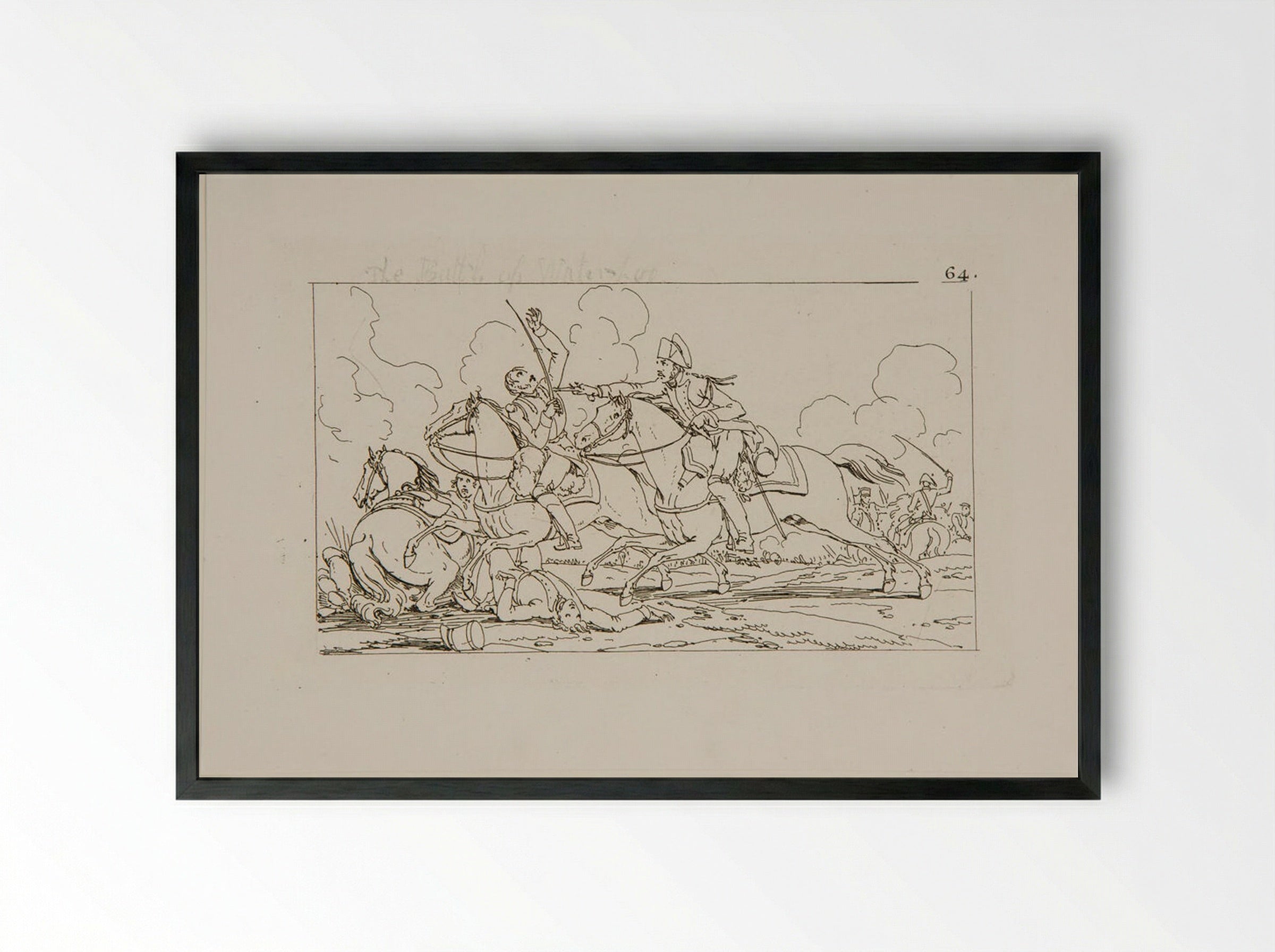 Plate XLIV - Jacques-Francois-Joseph Swebach - Framed Print Black