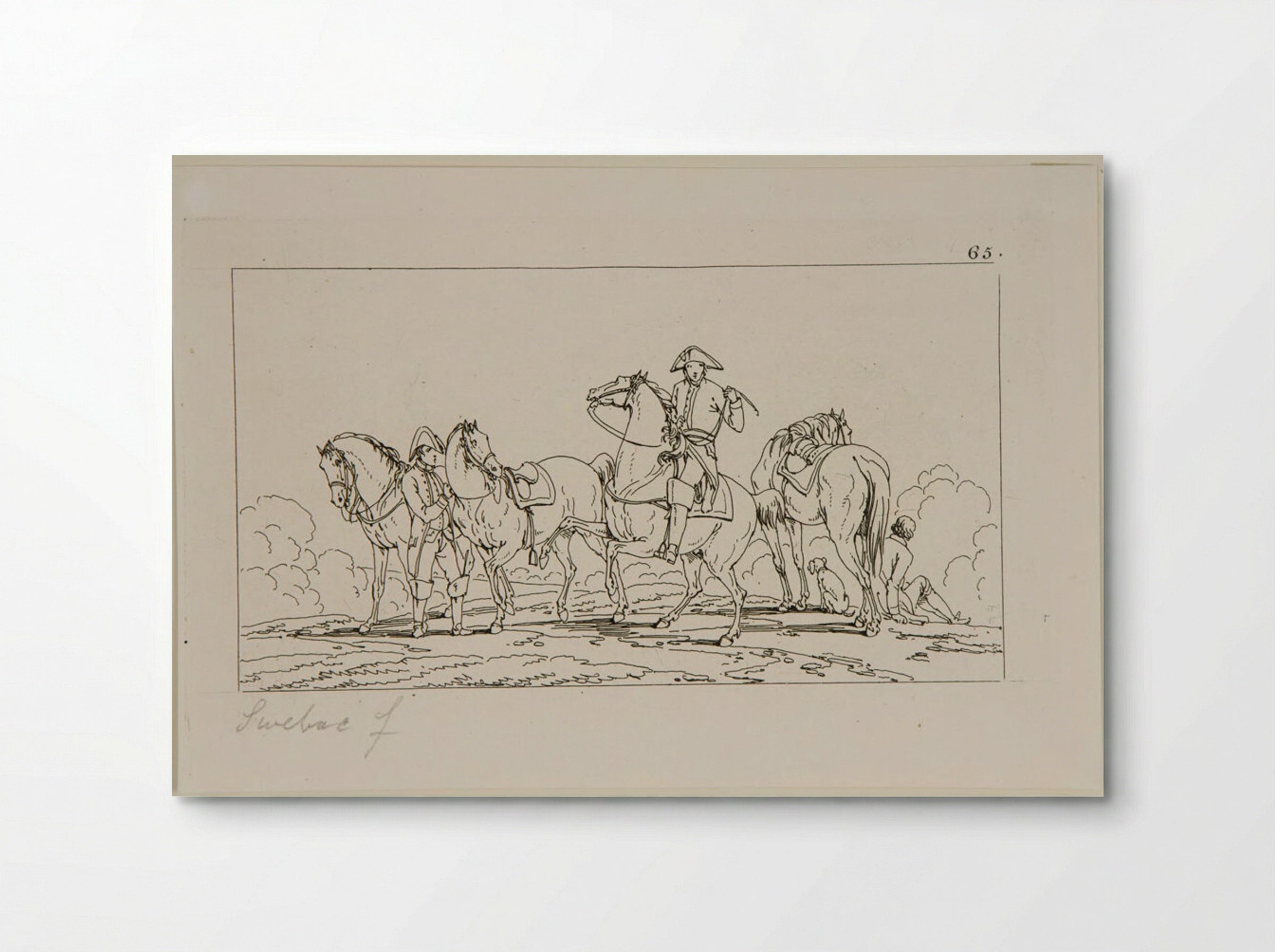 Plate XLV (Cavalry Study) - Jacques-Francois-Joseph Swebach - Poster