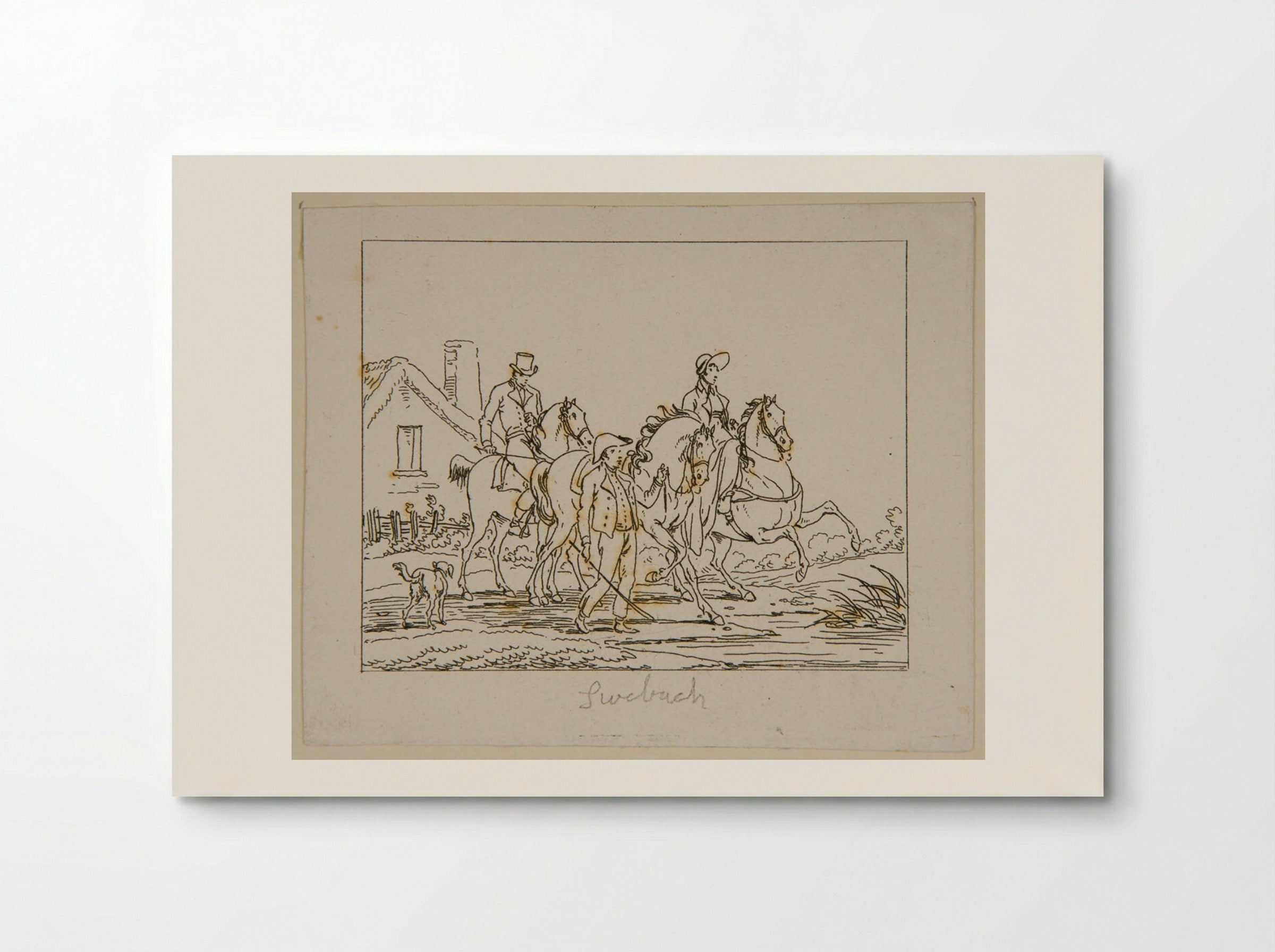 Plate XXII (Equestrian Study) - Jacques-Francois-Joseph Swebach - Poster
