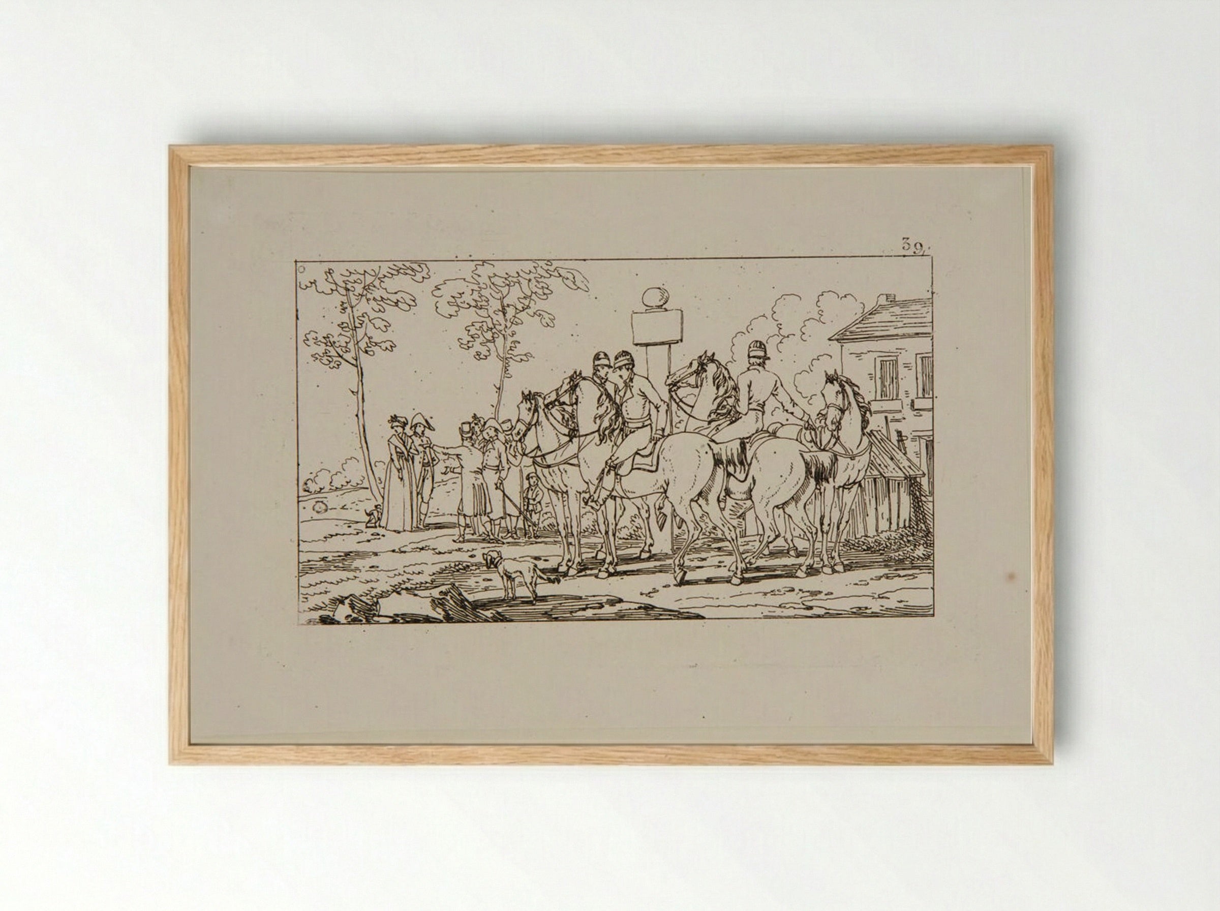 Plate XXXVI - Jacques-Francois-Joseph Swebach - Framed Print Wood