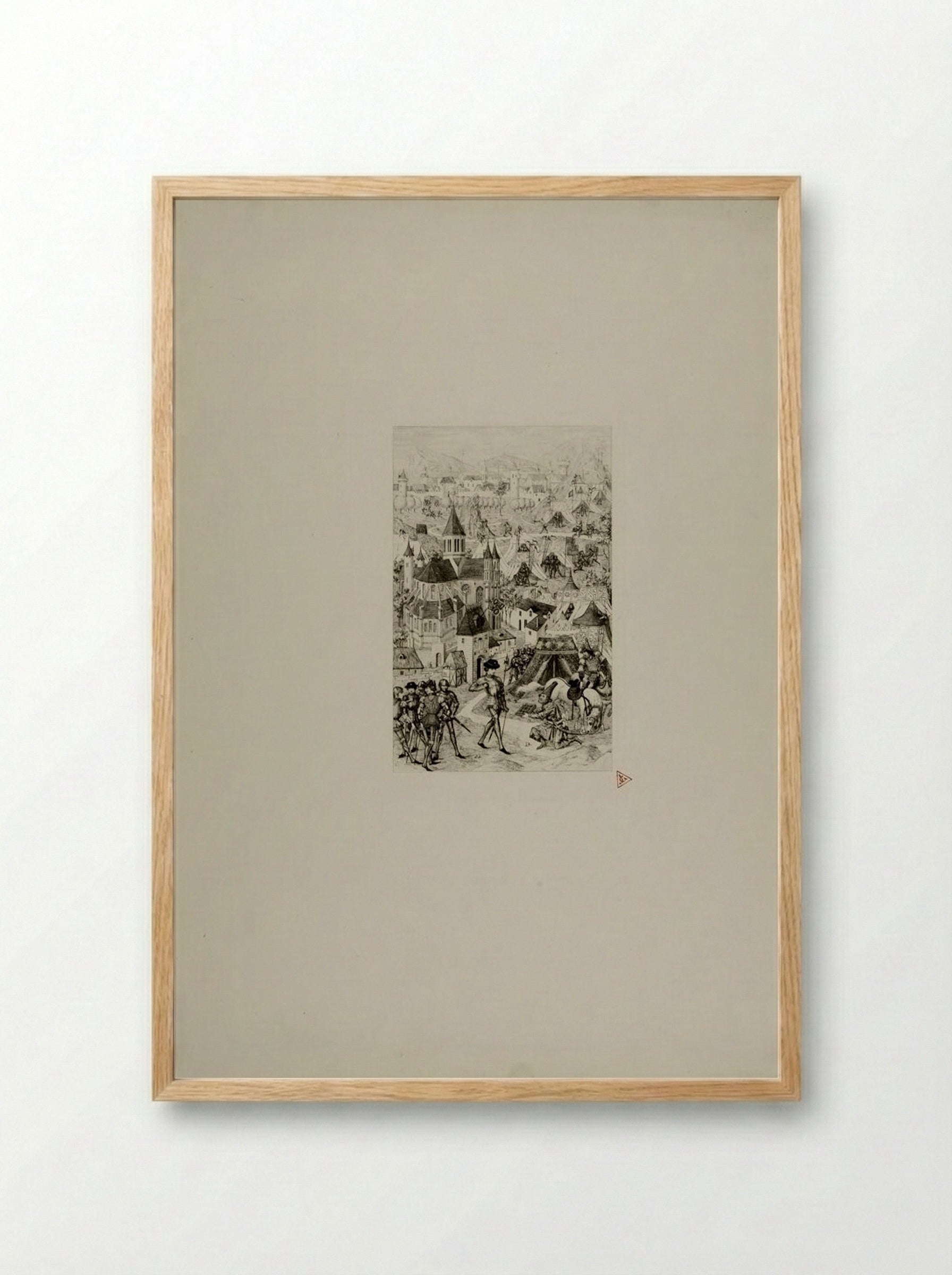 Plate for Voyage to the Holy Land in 1432 - Jules Ferdinand Jacquemart - Framed Print Wood
