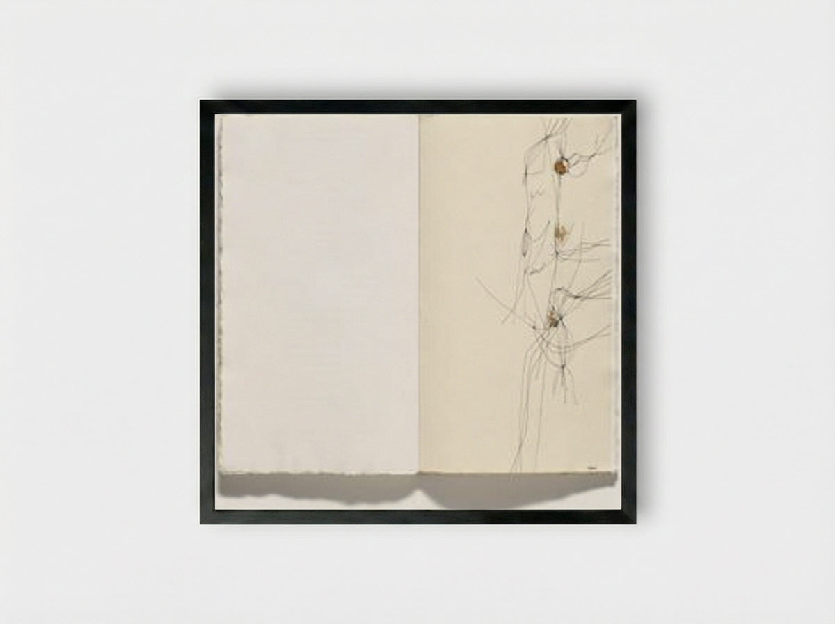 Plate from 17 variazioni su temi proposti per una pura ideologia fonetica - Alberto Burri - Framed Print Black
