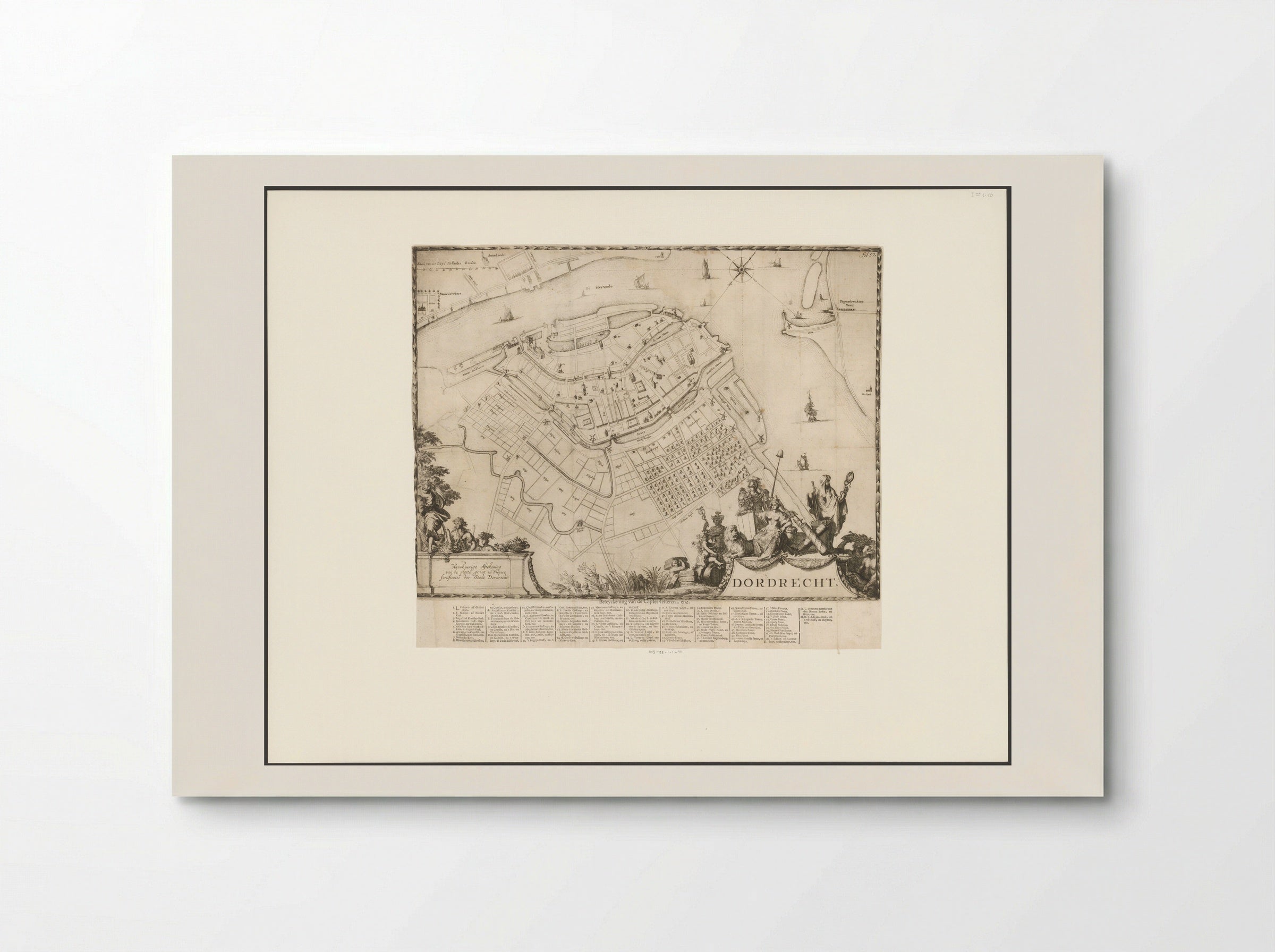 Plattegrond van Dordrecht - Romeyn de Hooghe - Poster