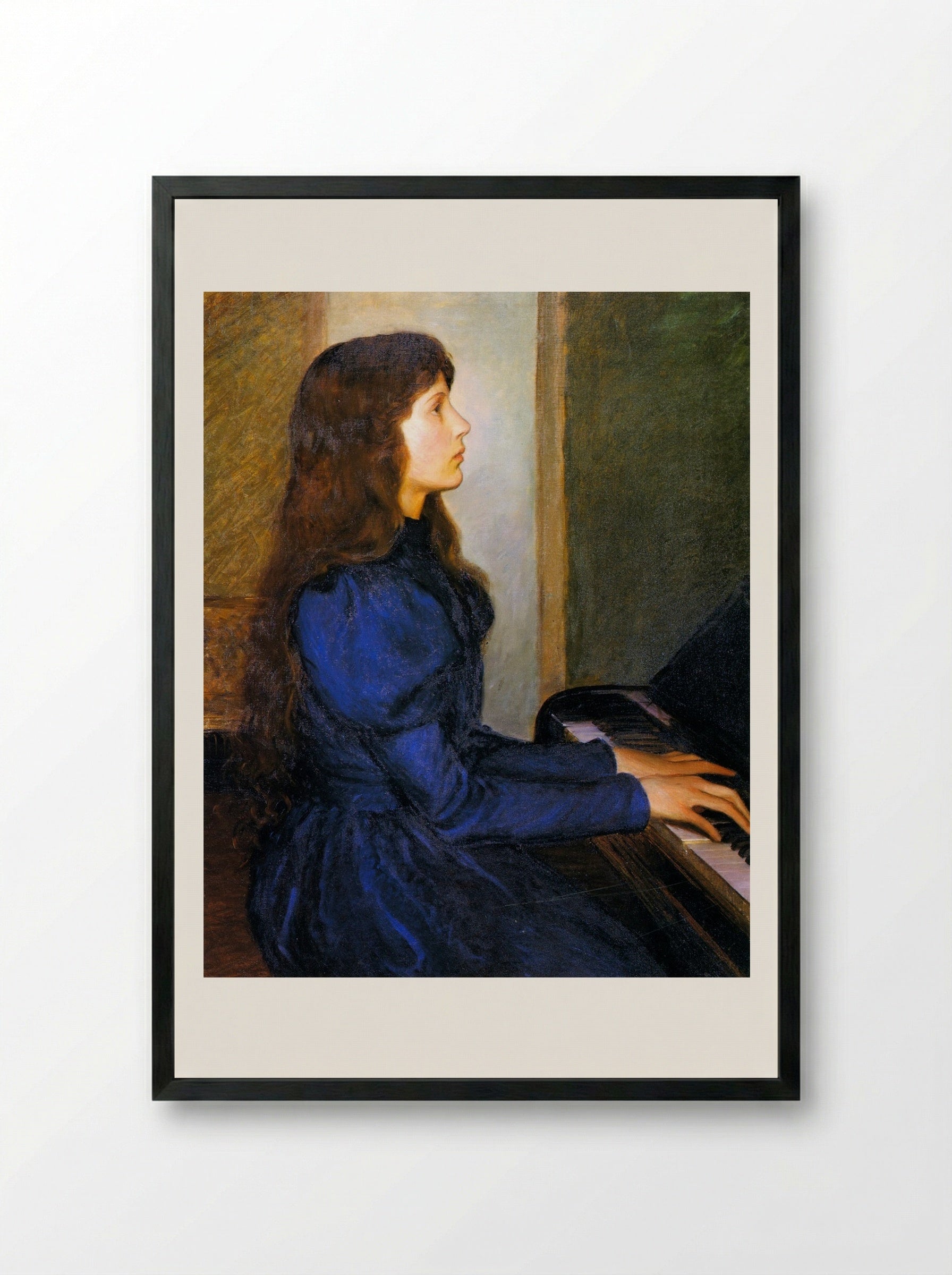 Playing by Heart - Lilla Cabot Perry - Framed Print Black