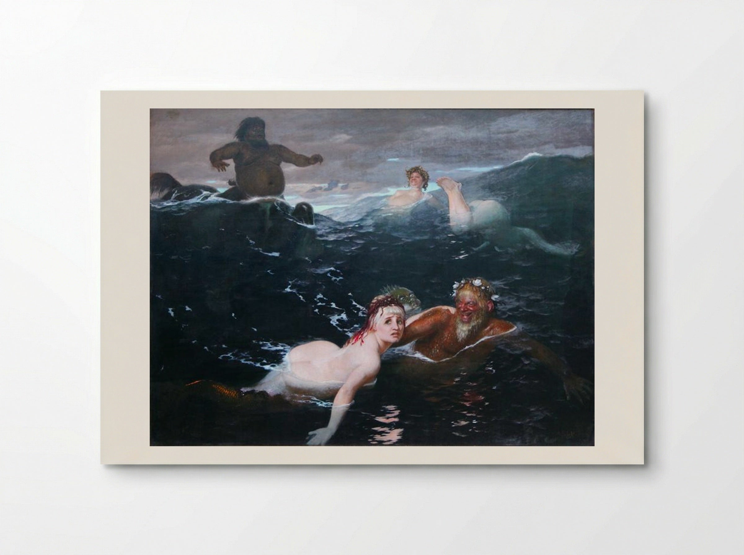 Playing in the Waves - Arnold Böcklin - Poster