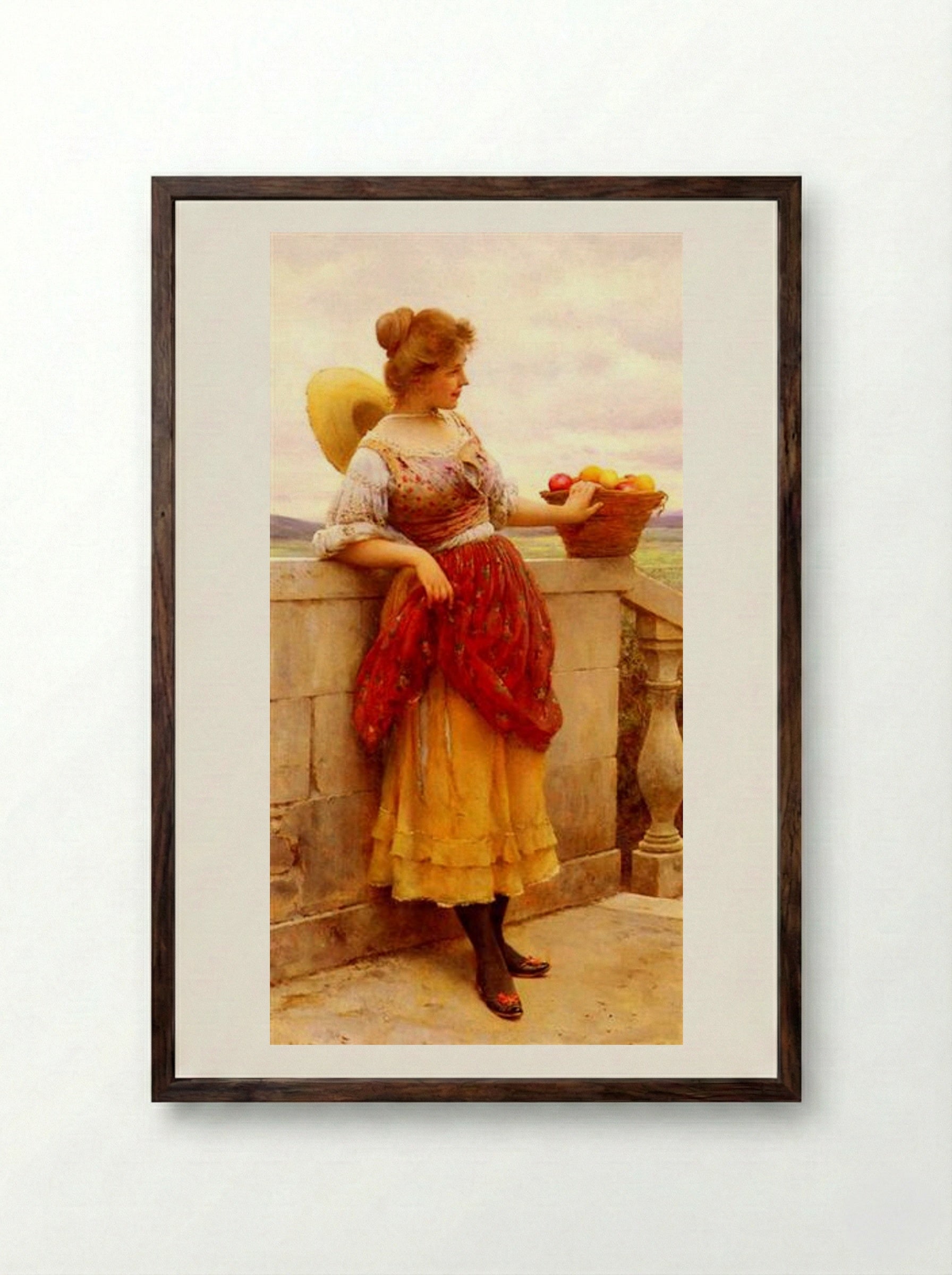 Pleasure - Eugene de Blaas - Framed Print Dark Wood