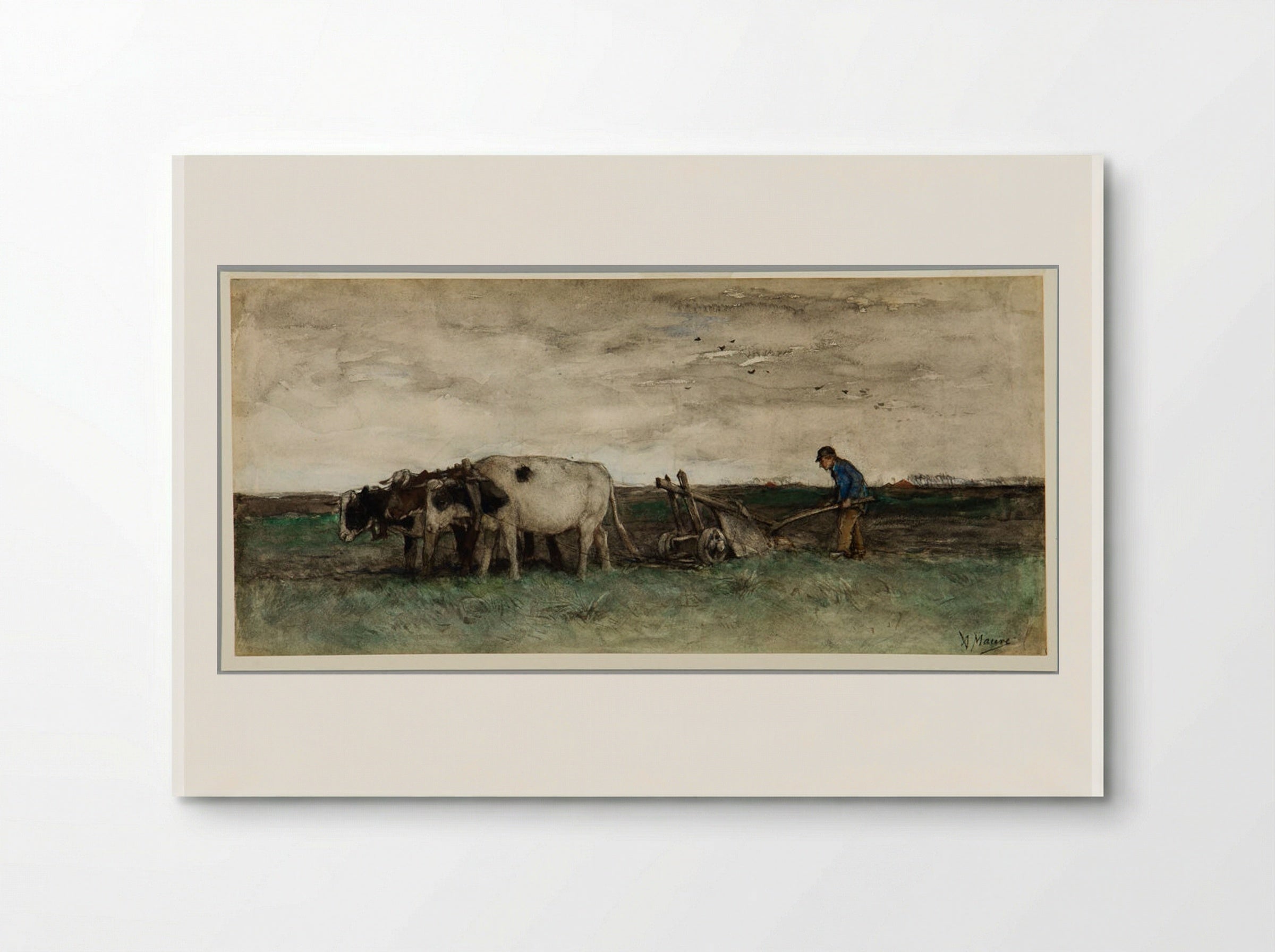 Ploughing - Anton Mauve - Poster