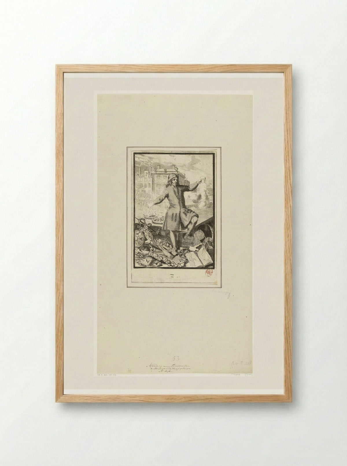 Plundering van huizen tijdens het aansprekeroproer - Pieter van den Berge - Framed Print Wood