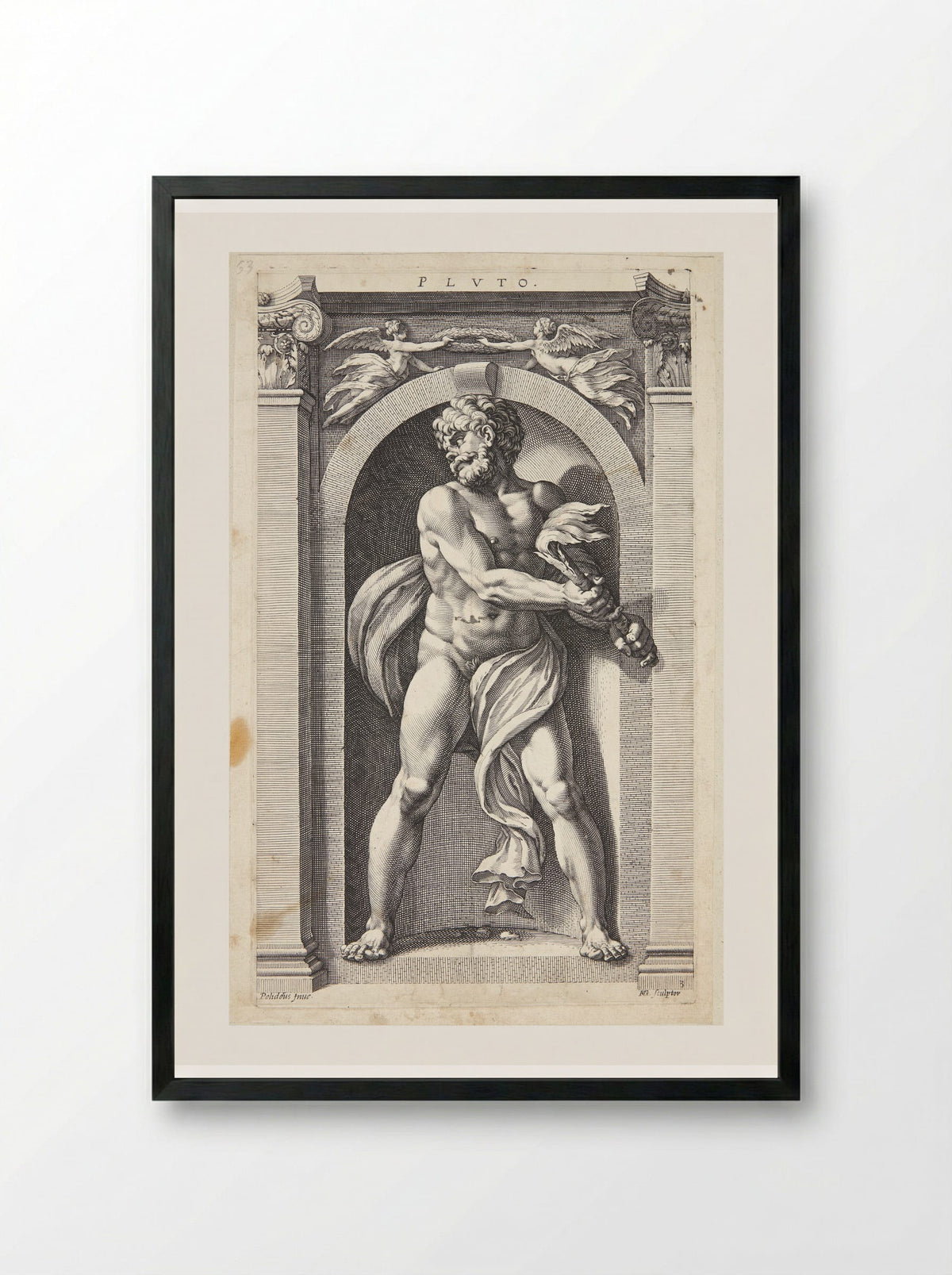 Pluto - Hendrick Goltzius - Framed Print Black