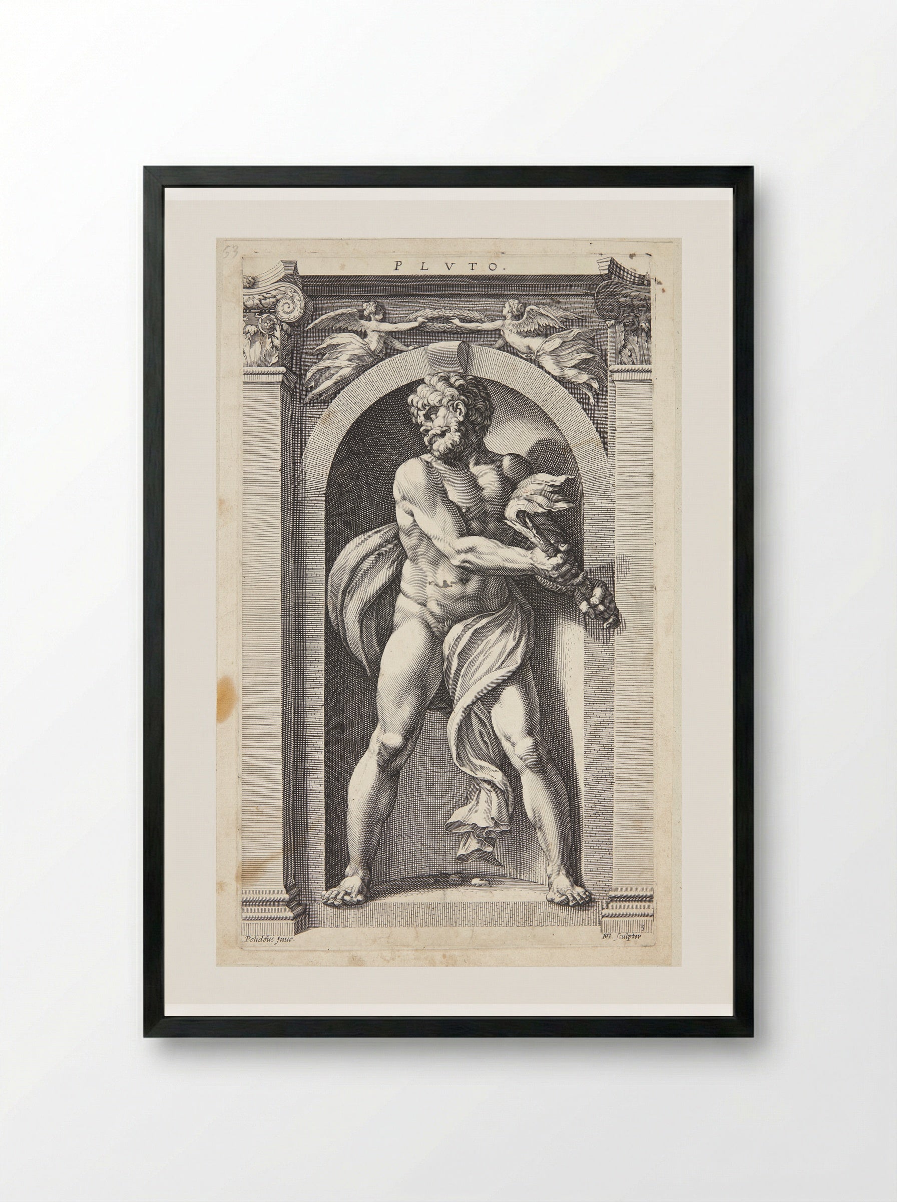 Pluto - Hendrick Goltzius - Framed Print Black