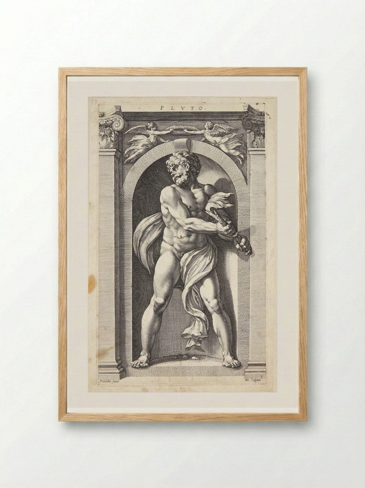 Pluto - Hendrick Goltzius - Framed Print Wood