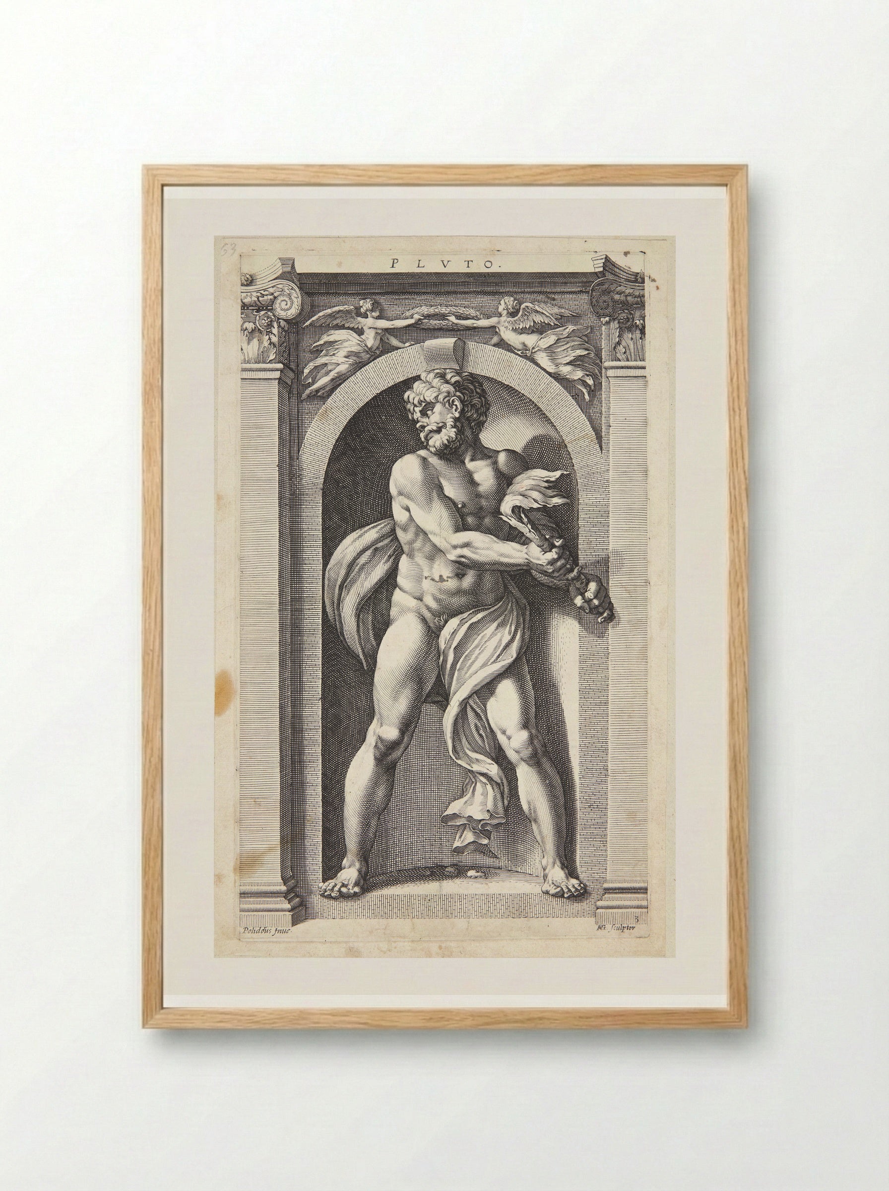 Pluto - Hendrick Goltzius - Framed Print Wood
