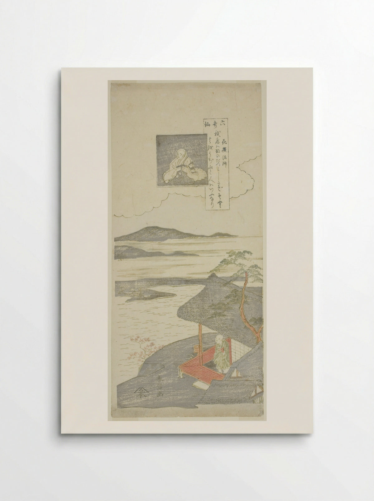 Poem by Kisen Hoshi, from the series Six Famous Poets (Rokkasen) - Suzuki Harunobu - Poster