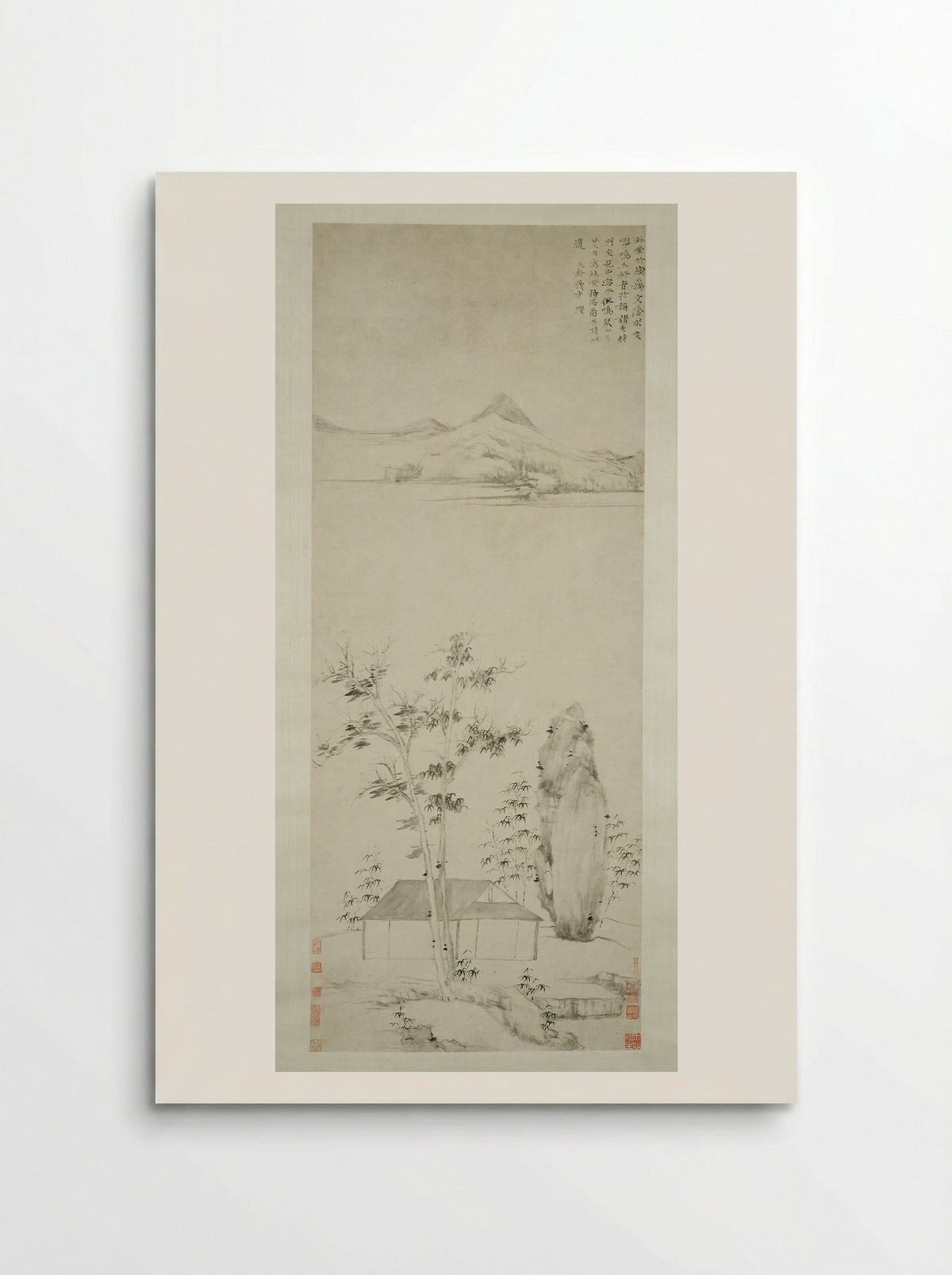 Poetic Thoughts in a Forest Pavilion - Ni Zan - Poster