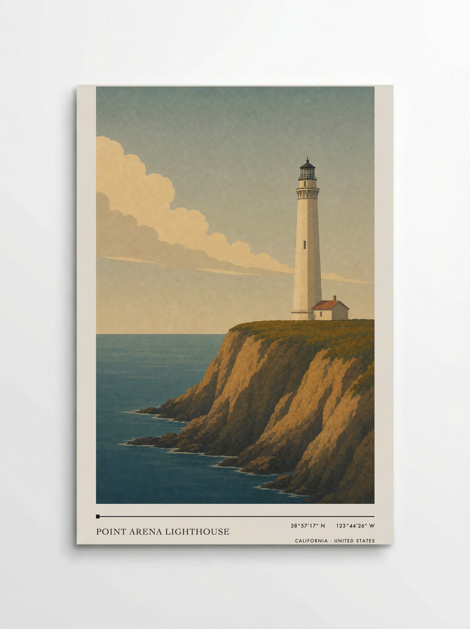 Point Arena Lighthouse Travel Poster Artwork - Poster