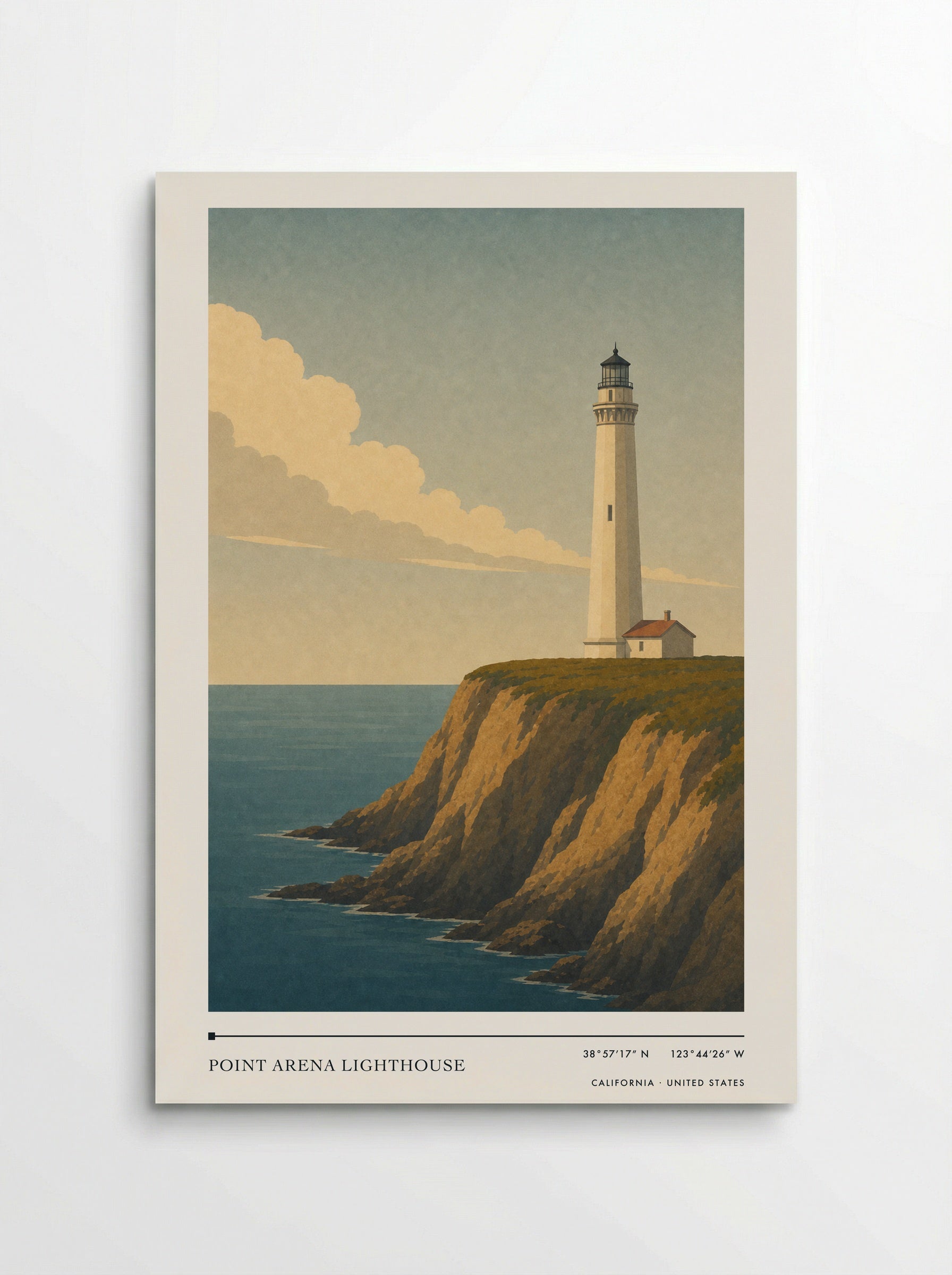 Point Arena Lighthouse Travel Poster Artwork - Poster