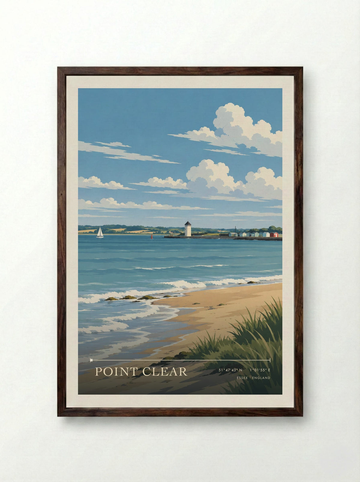 Point Clear, Essex | Travel Poster - Framed Print Dark Wood