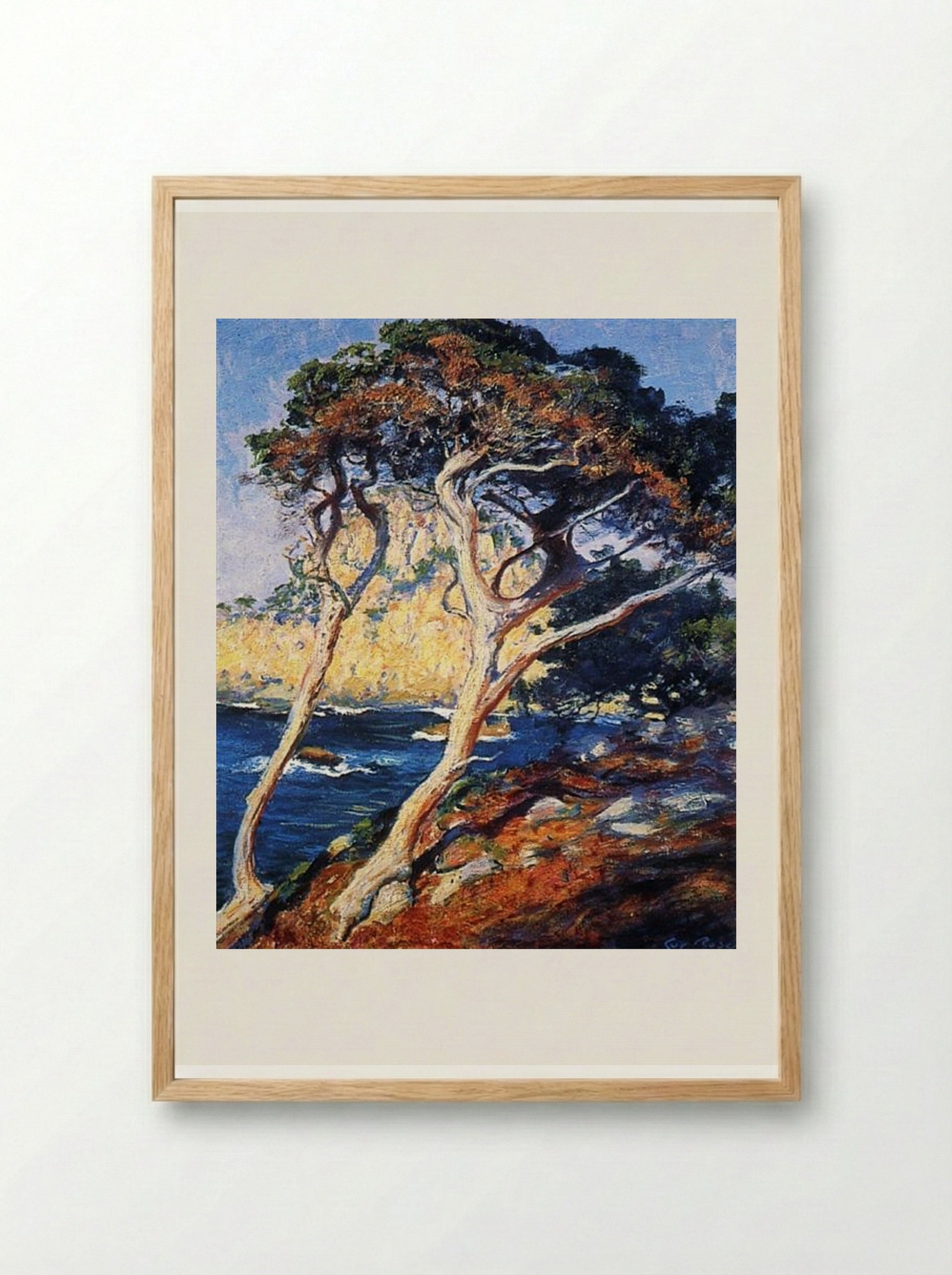 Point Lobos Trees - Guy Rose - Framed Print Wood