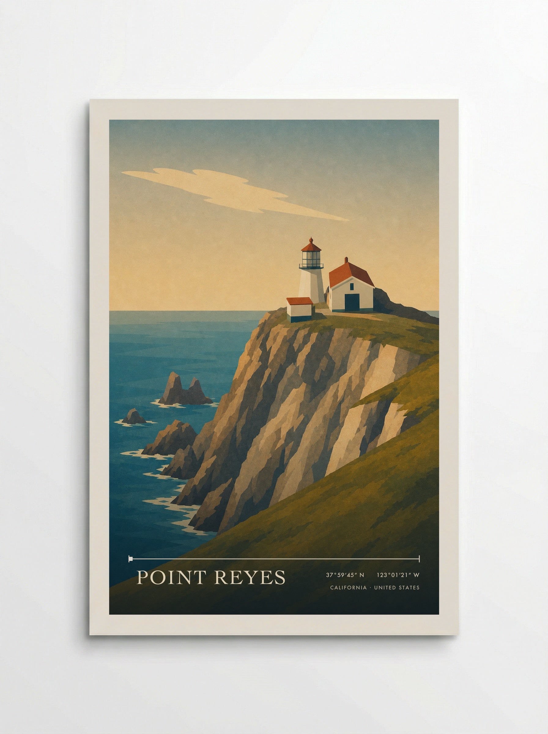 Point Reyes Travel Poster Artwork - Poster