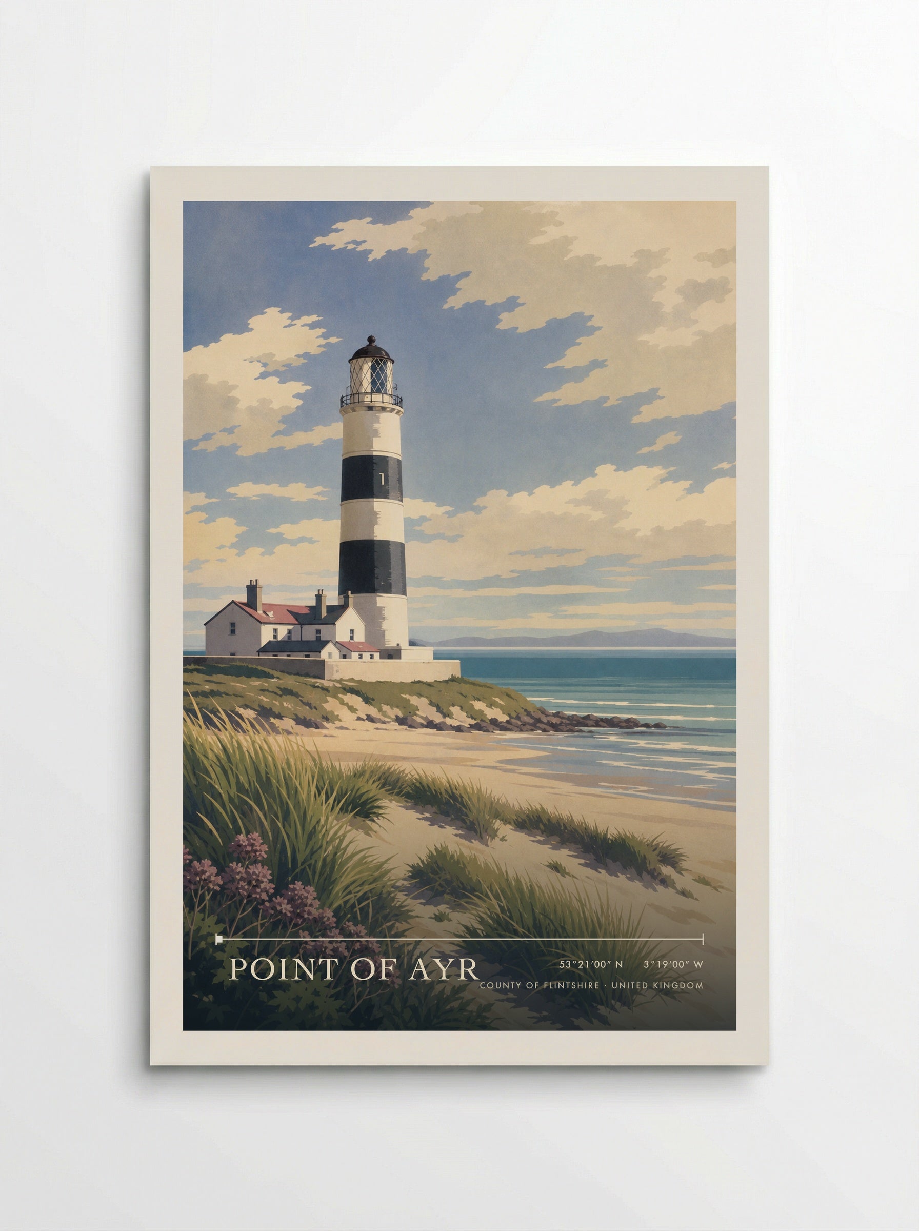 Point of Ayr County of Flintshire United Kingdom Travel Poster - Poster