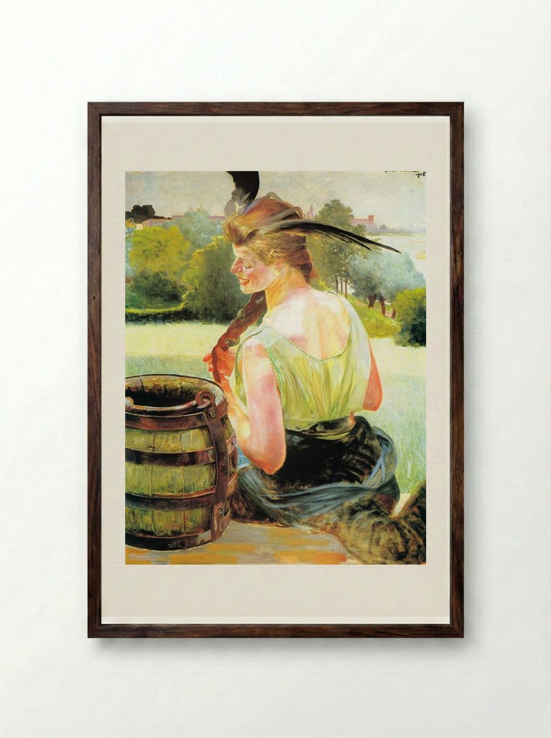 Poisoned Well Chimera - Jacek Malczewski - Framed Print Dark Wood