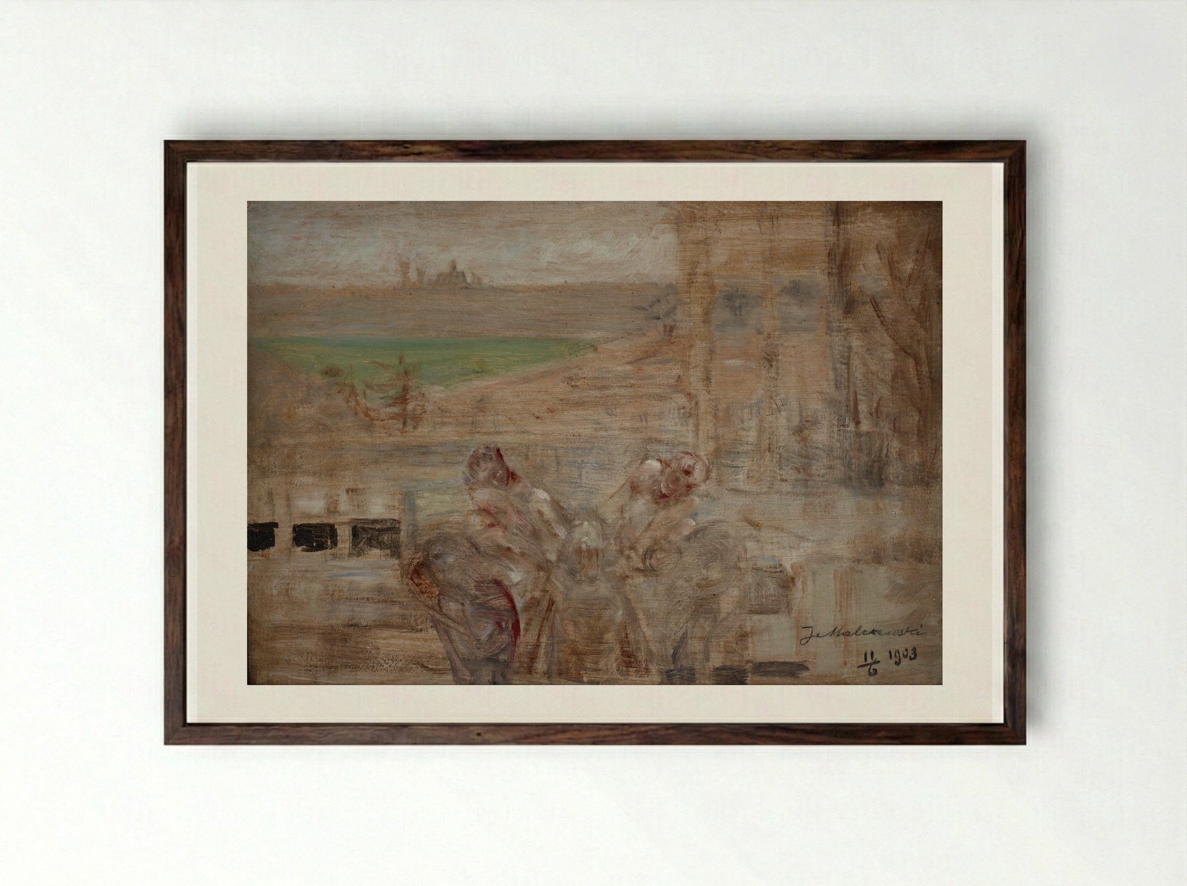 Poisoned Well II - Jacek Malczewski - Framed Print Dark Wood