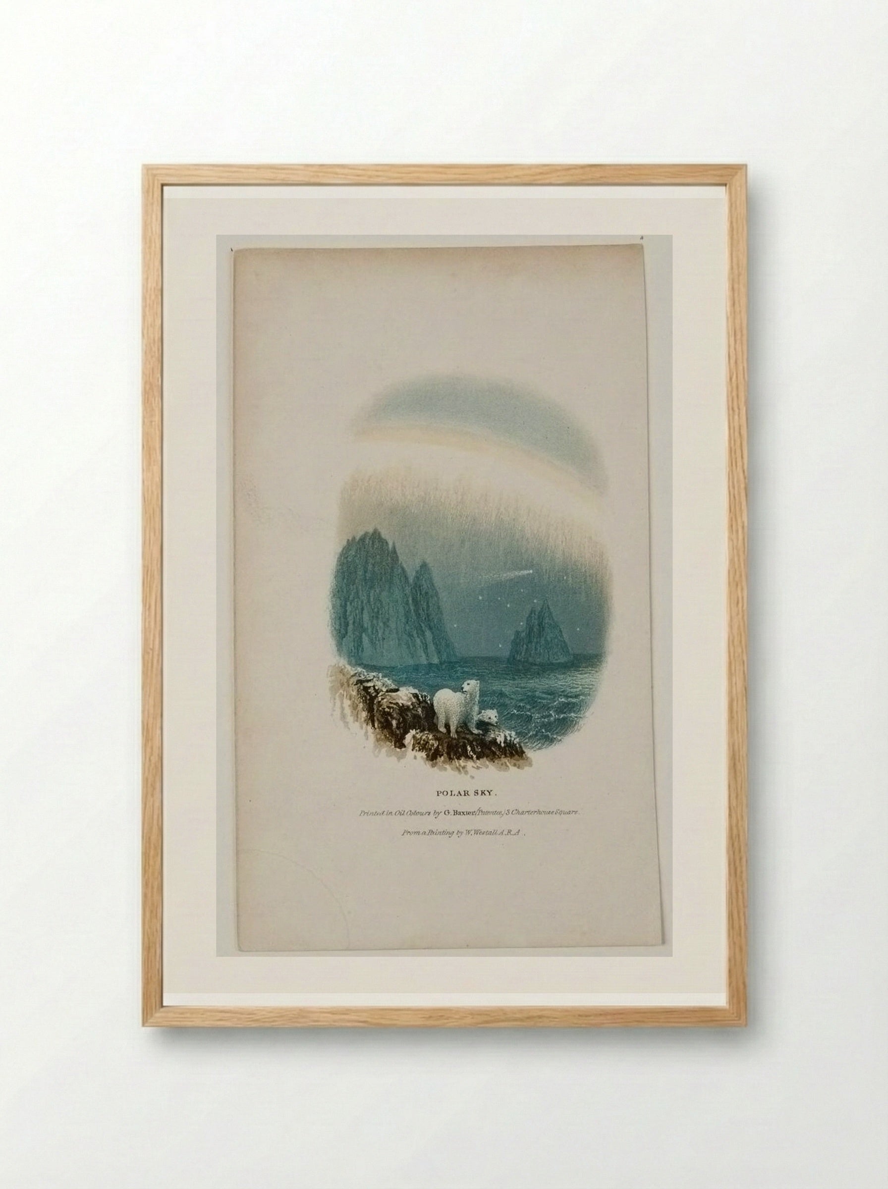 Polar Sky - George Baxter - Framed Print Wood