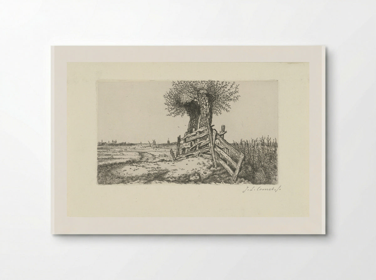 Polder Landscape with Gate - Jacobus Ludovicus Cornet - Poster