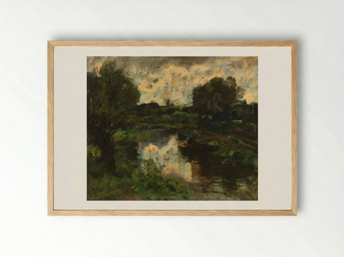 Polder na onweer - Jacob Maris - Framed Print Wood
