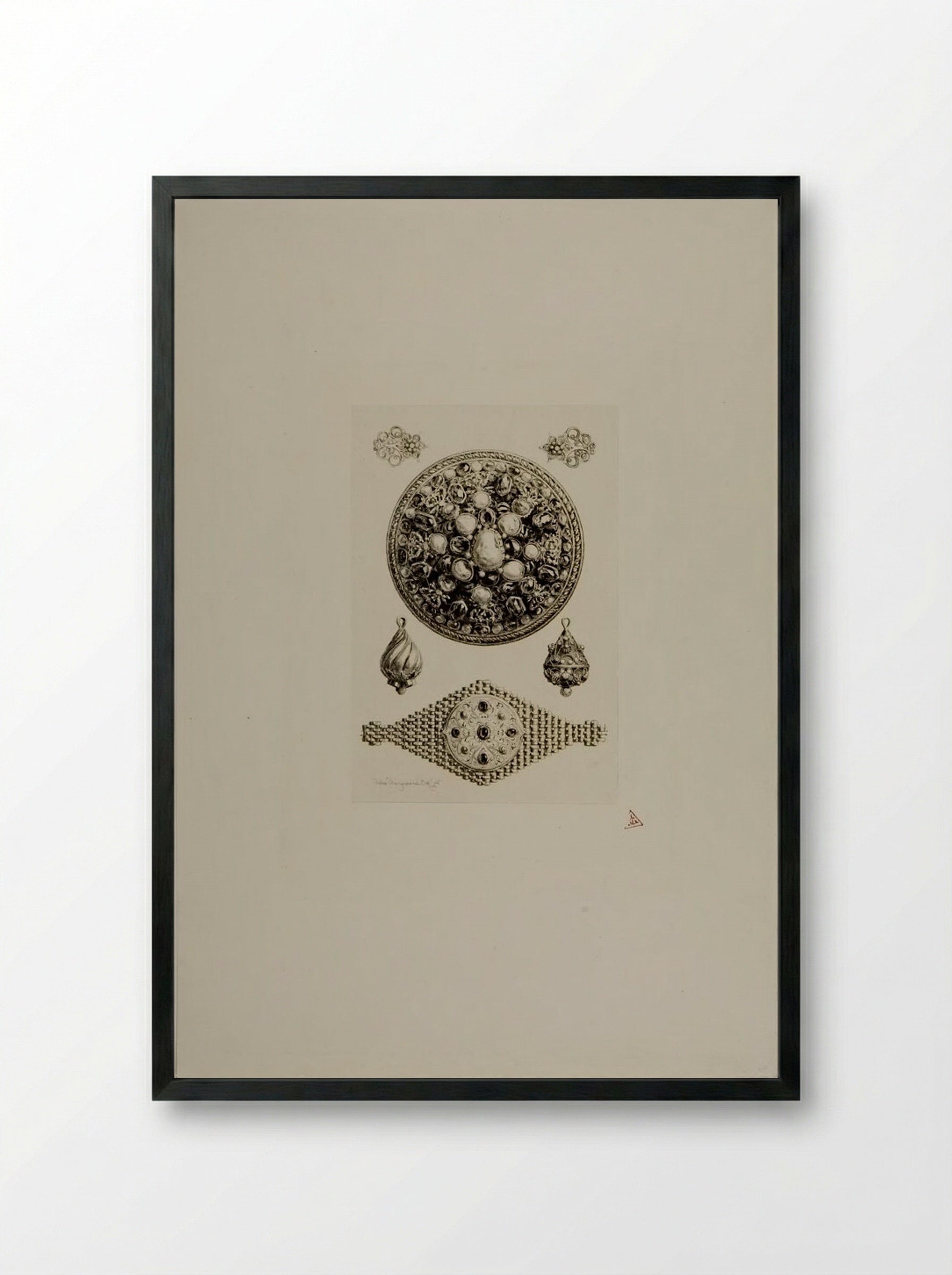 Polish Jewels, A - Jules Ferdinand Jacquemart - Framed Print Black