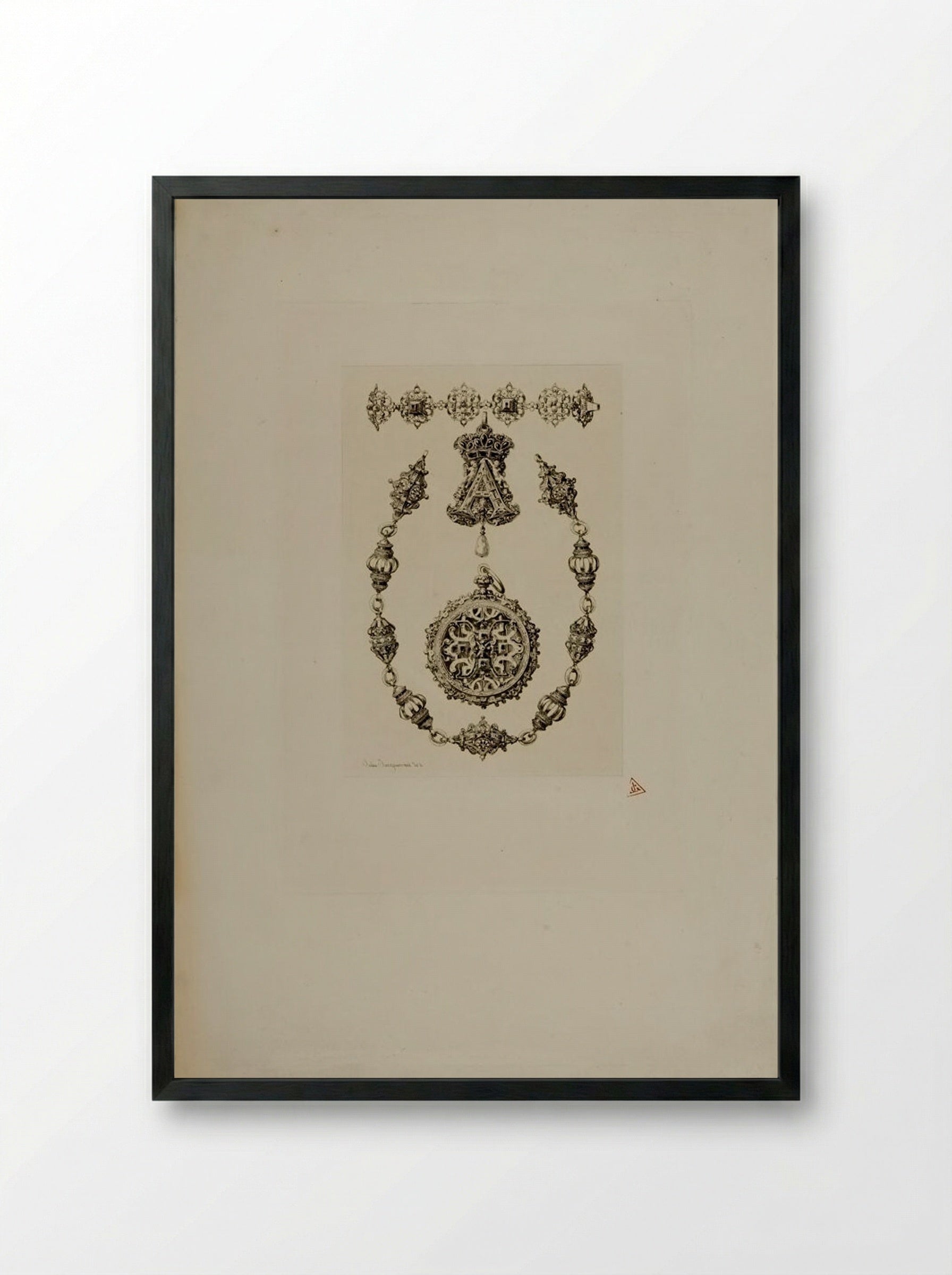Polish Jewels, B - Jules Ferdinand Jacquemart - Framed Print Black